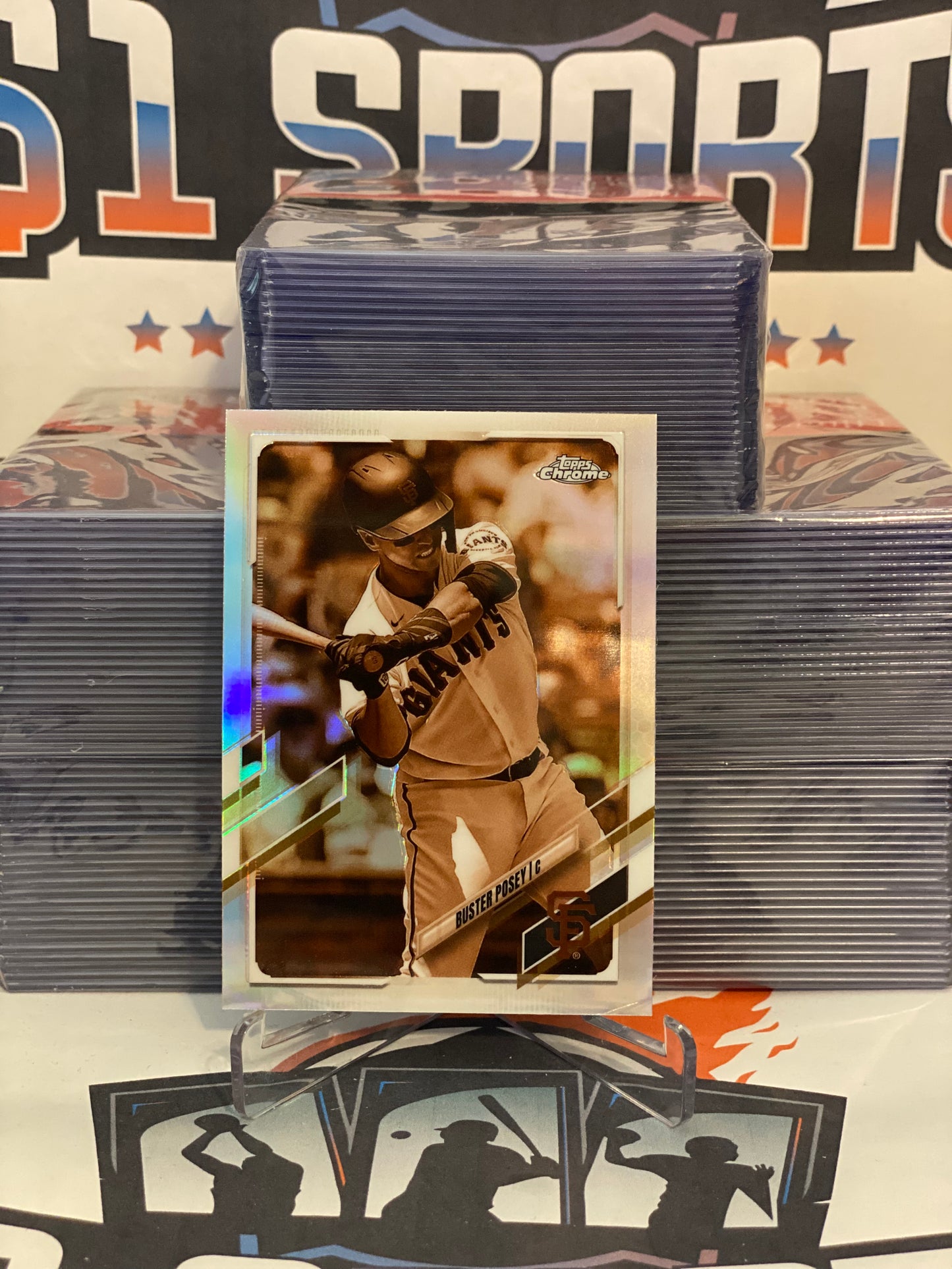 2021 Topps Chrome (Sepia Refractor) Buster Posey #29