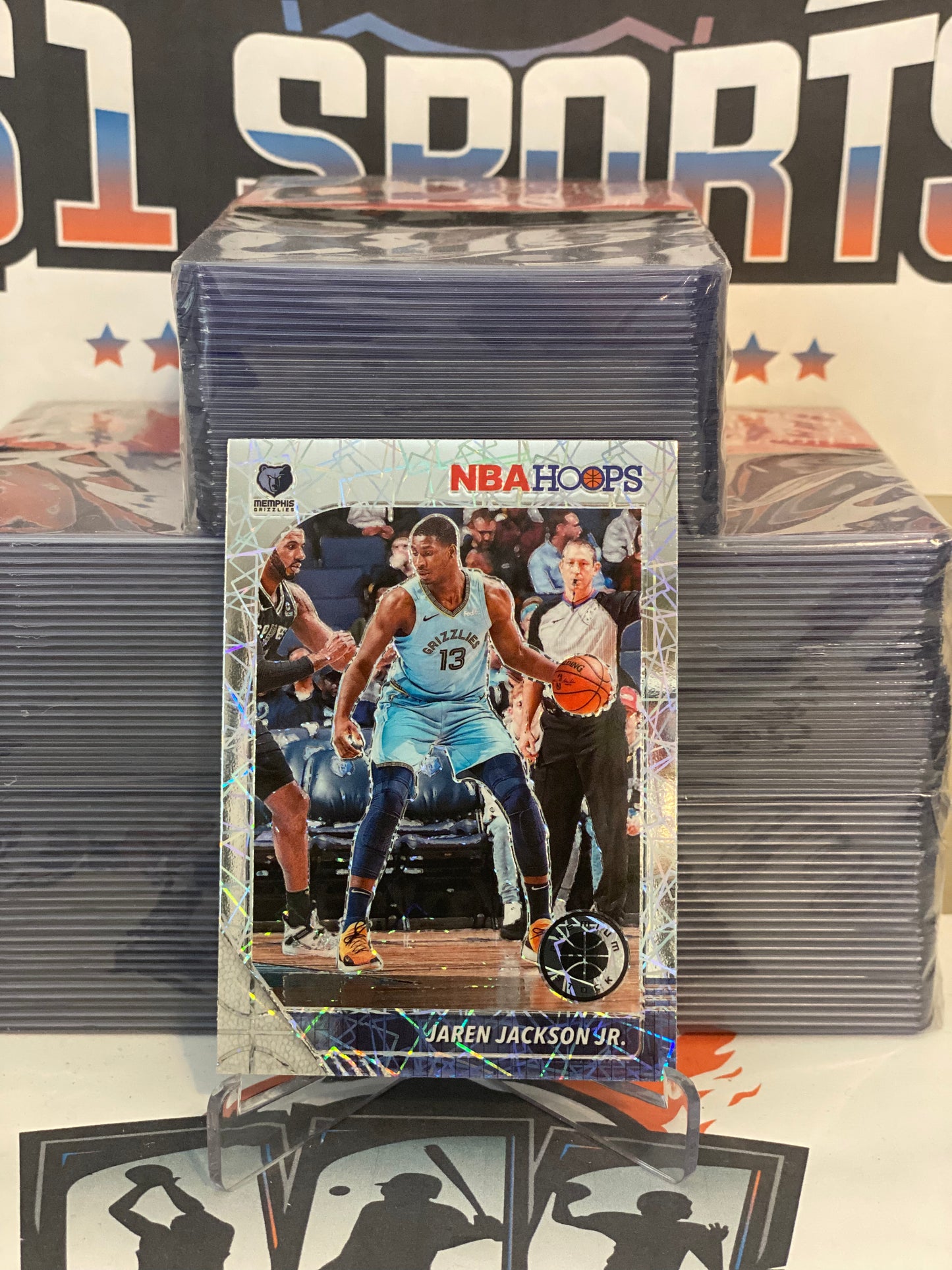 2019 Hoops Premium Stock (Silver Laser Prizm) Jaren Jackson Jr. #90