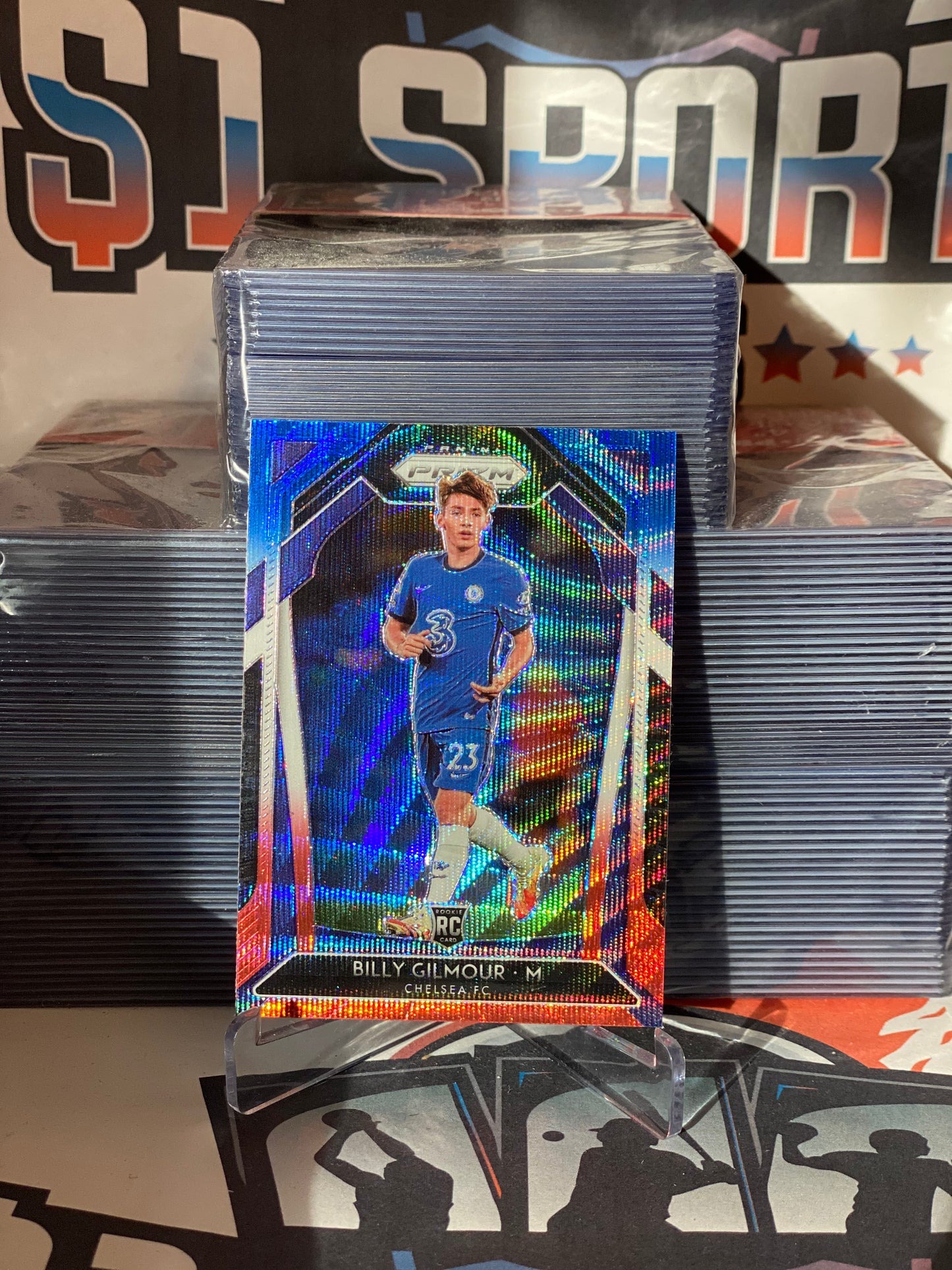 2020 Panini Prizm Premier League (Red White Blue Prizm) Billy Gilmour Rookie #213