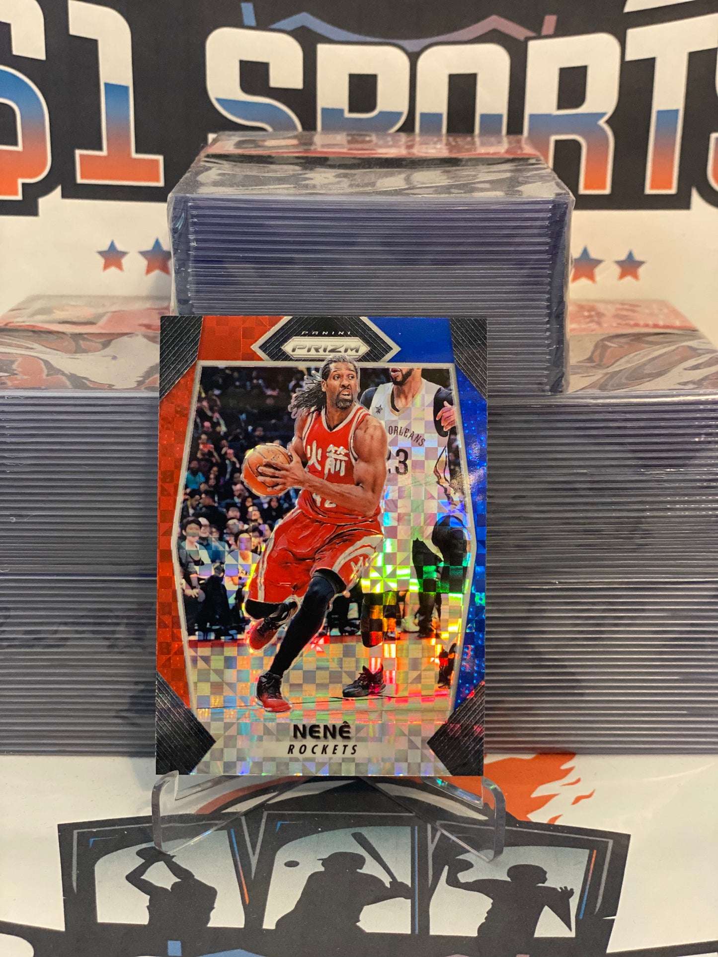 2017 Panini Prizm (Red White Blue Prizm) Nene #253