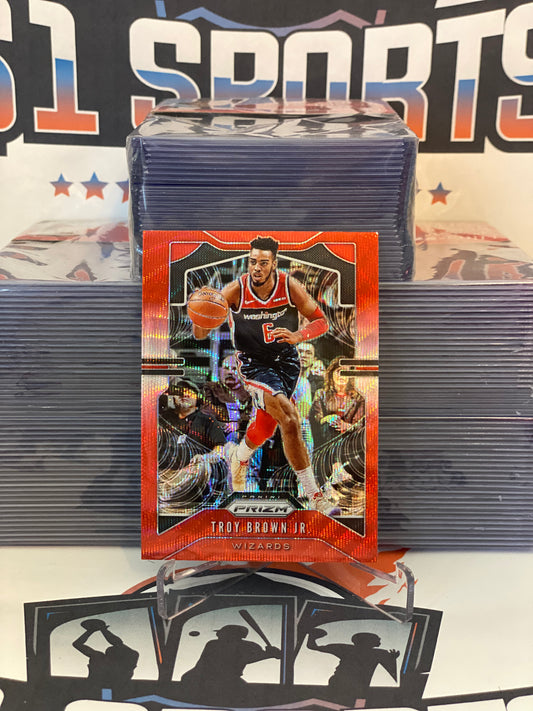 2019 Panini Prizm (Ruby Wave Prizm) Troy Brown Jr. #196