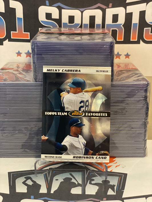 2008 Topps Finest (Team Favorites) Robinson Cano & Melky Cabrera #DTF-CC