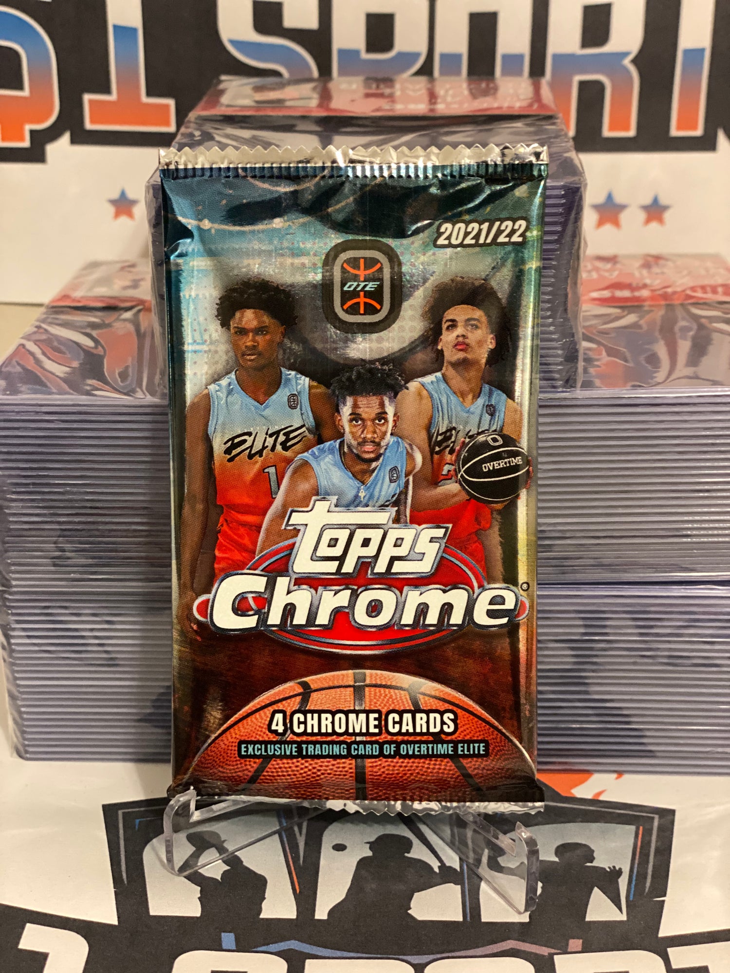 2021-22 Topps Chrome Overttime Elite (OTE) Basketball Retail Pack