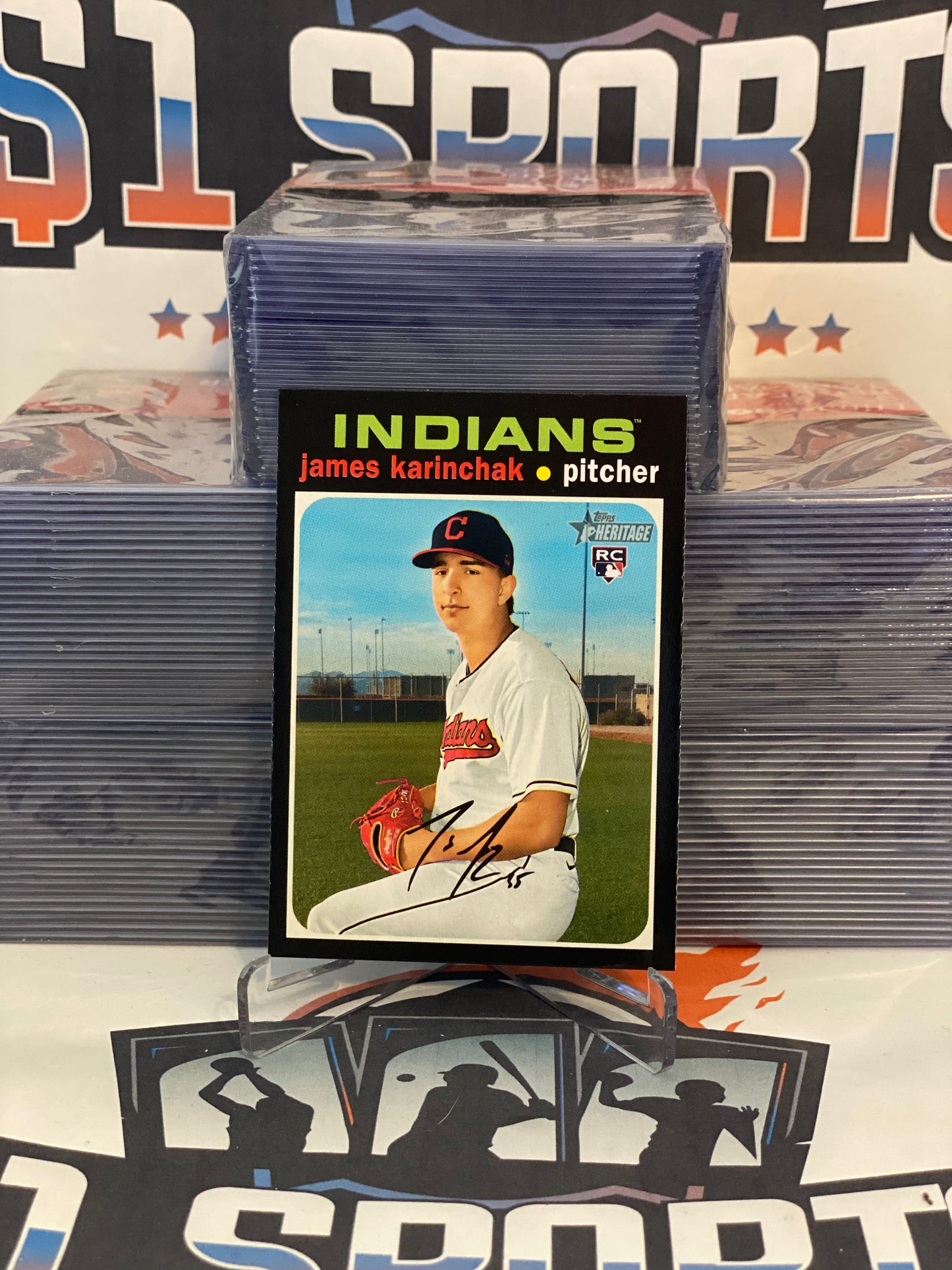 2020 Topps Heritage James Karinchak Rookie #504