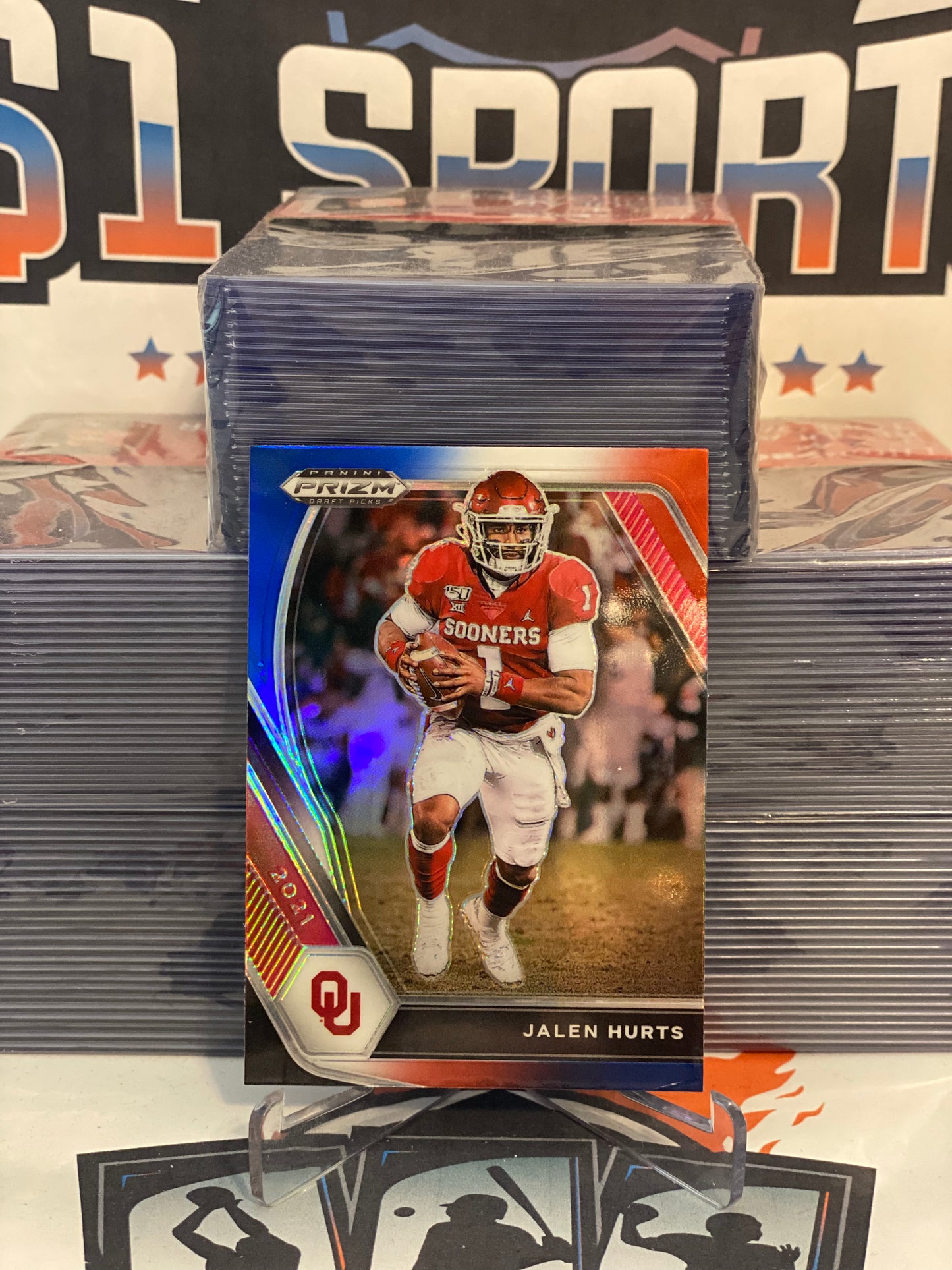 2020 Panini Prizm Draft Picks (Red White Blue Prizm) Jalen Hurts #32