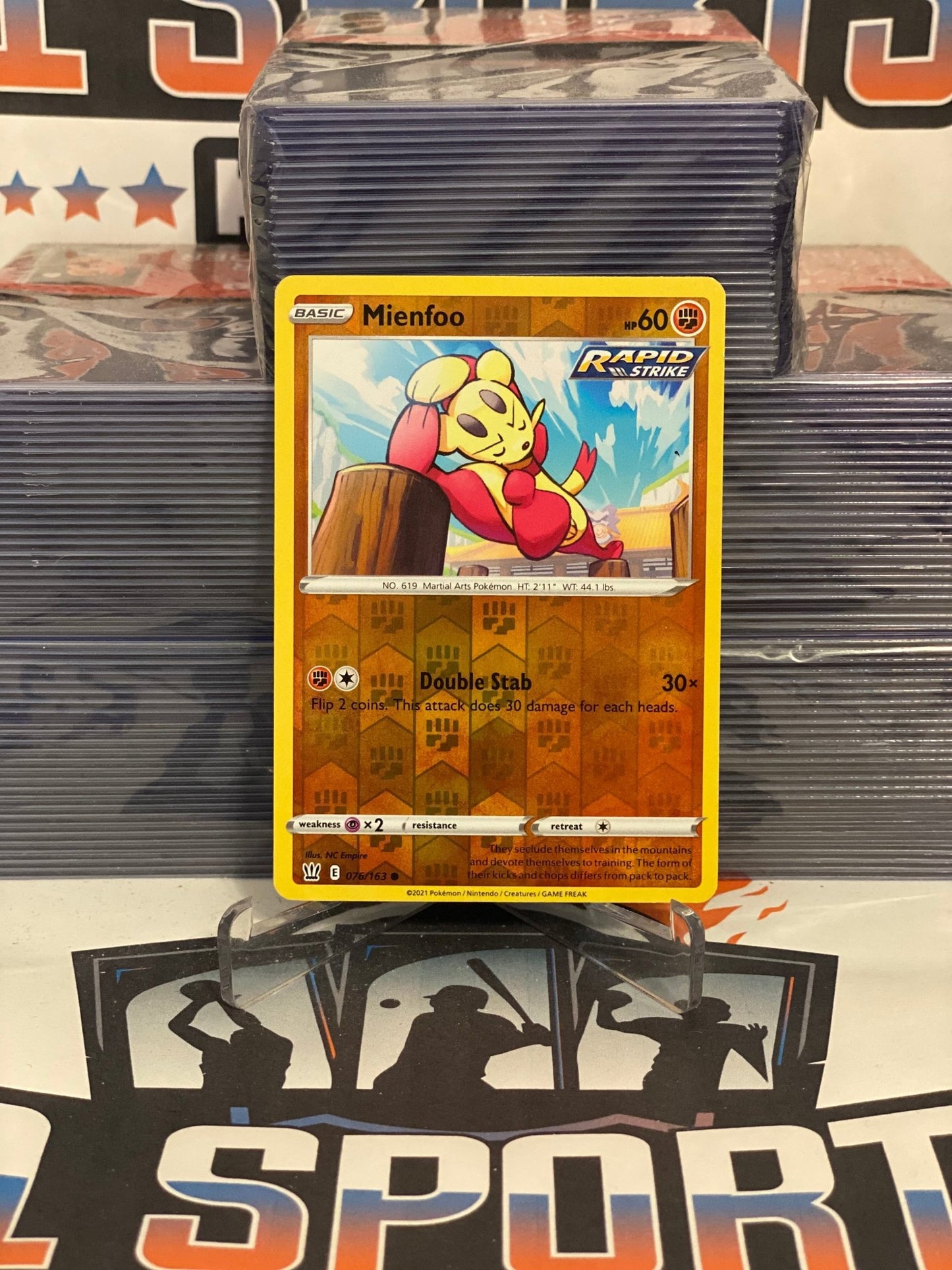 Pokemon TCG: Battle Styles - Mienfoo (Holo, Common) #76