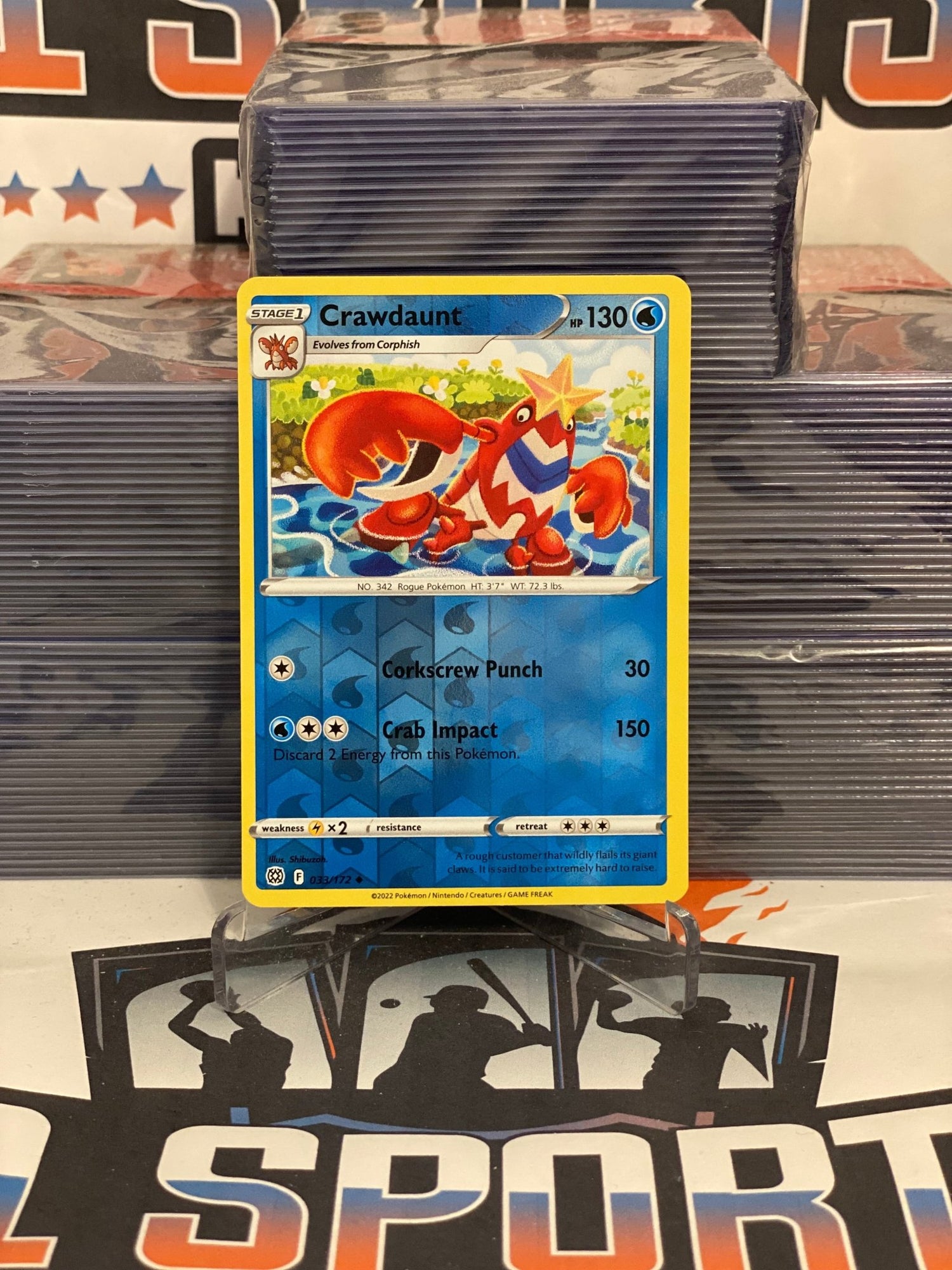 Pokemon TCG: Brilliant Stars - Crawdaunt (Holo, Uncommon) #33