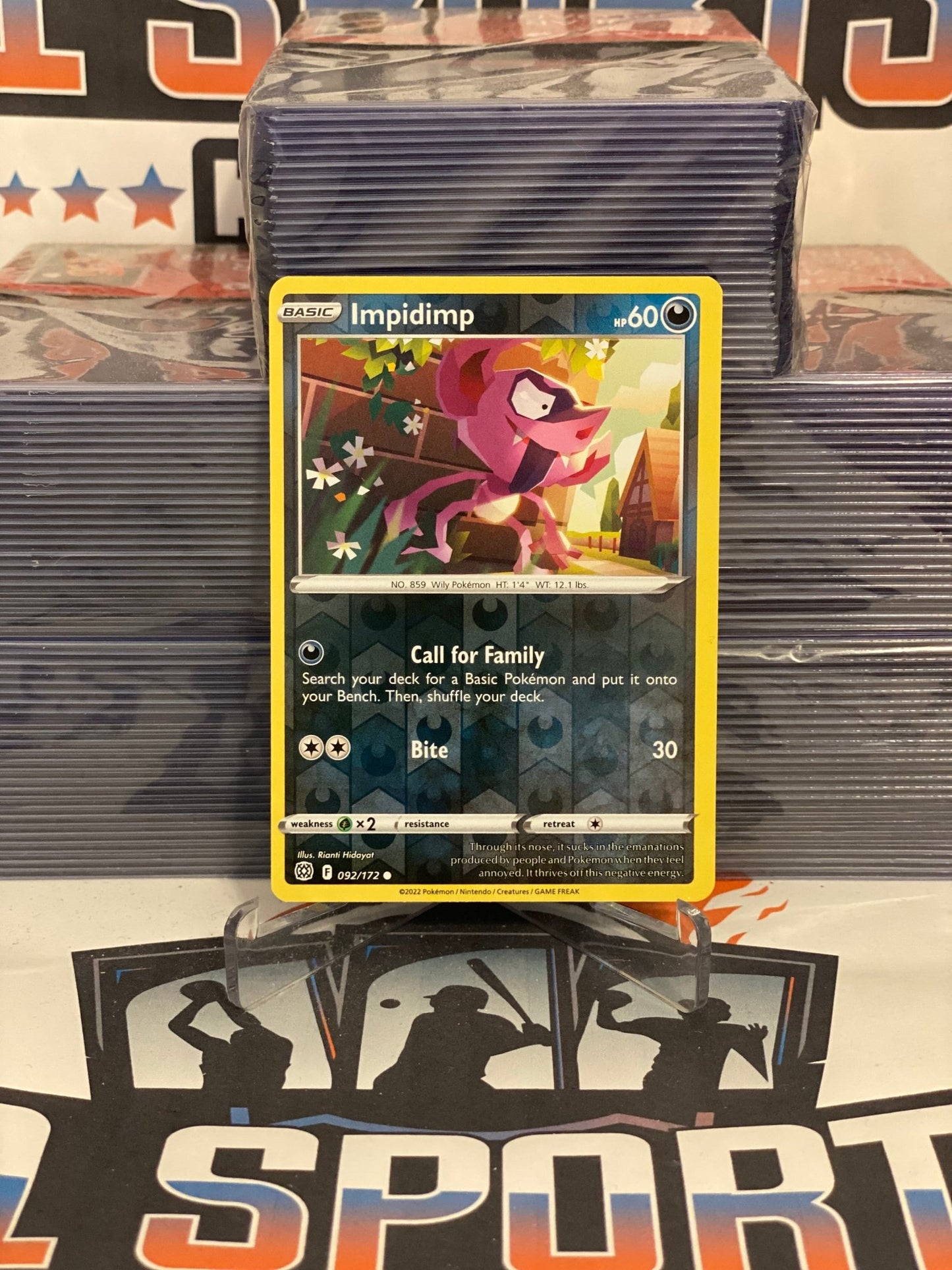 Pokemon TCG: Brilliant Stars - Impidimp (Holo, Common) #92