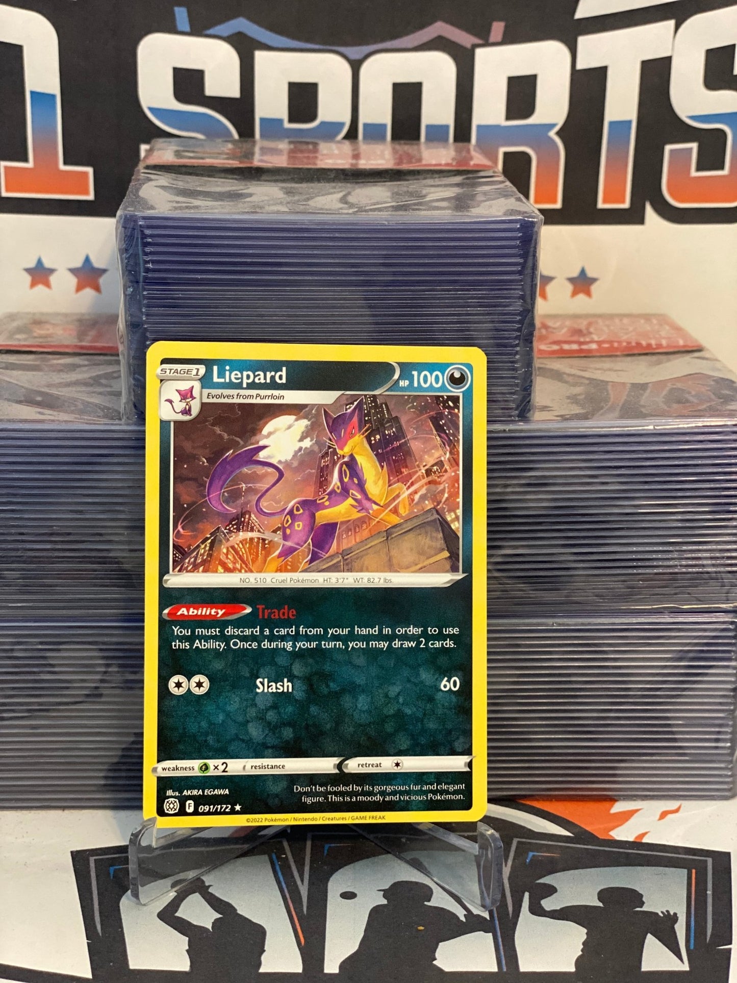 Pokemon TCG: Brilliant Stars - Liepard (Rare) #91