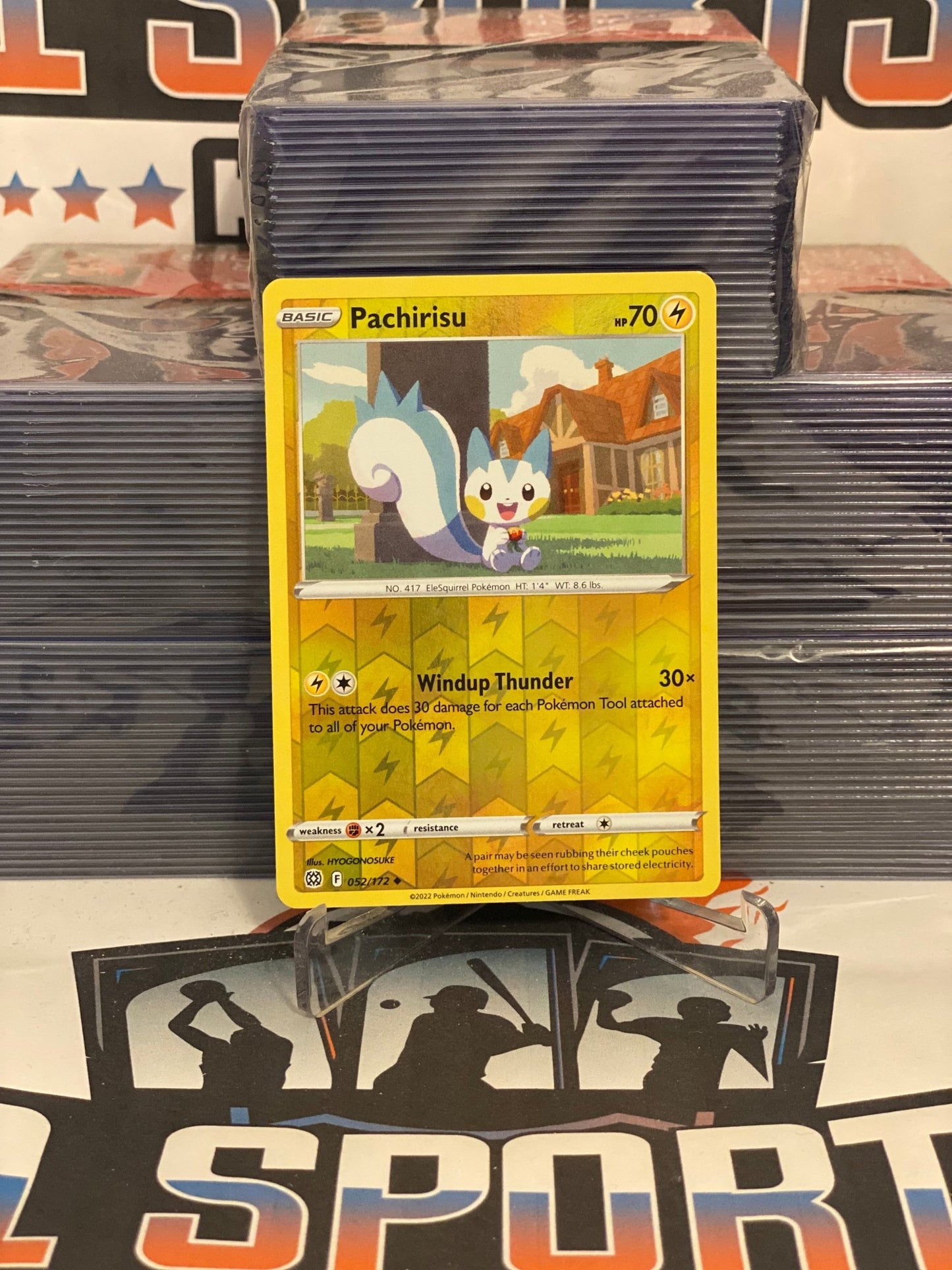 Pokemon TCG: Brilliant Stars - Pachirisu (Holo, Uncommon) #52