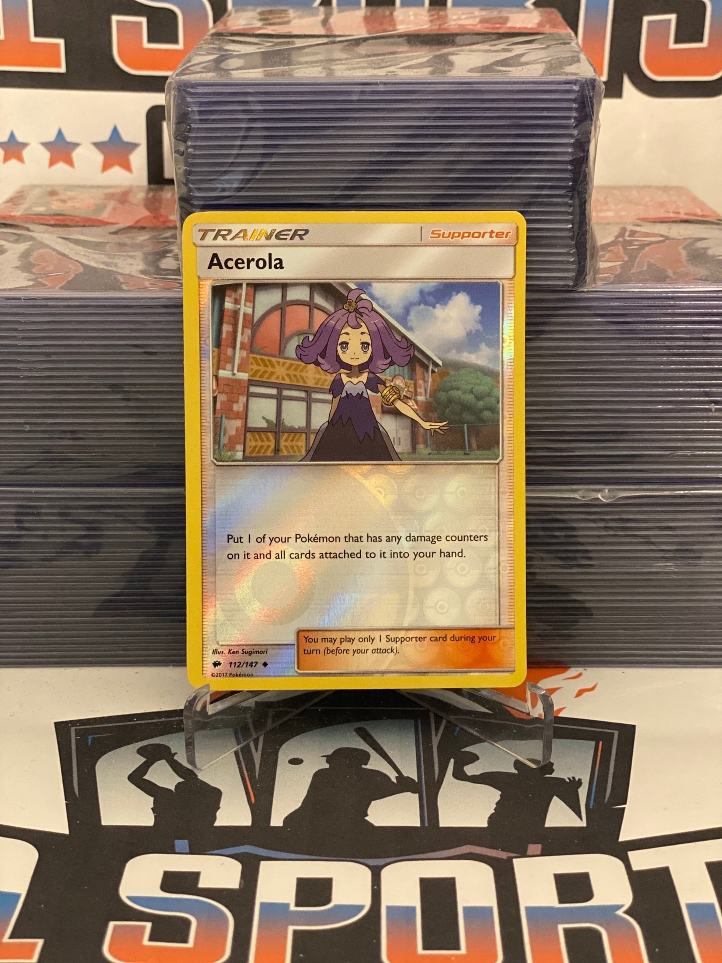 Pokemon TCG: Burning Shadows - Acerola (Holo, Uncommon) #112 $1 Sports Cards Pokemon TCG: Burning Shadows - Acerola (Holo, Uncommon) #112 $1 Sports Cards