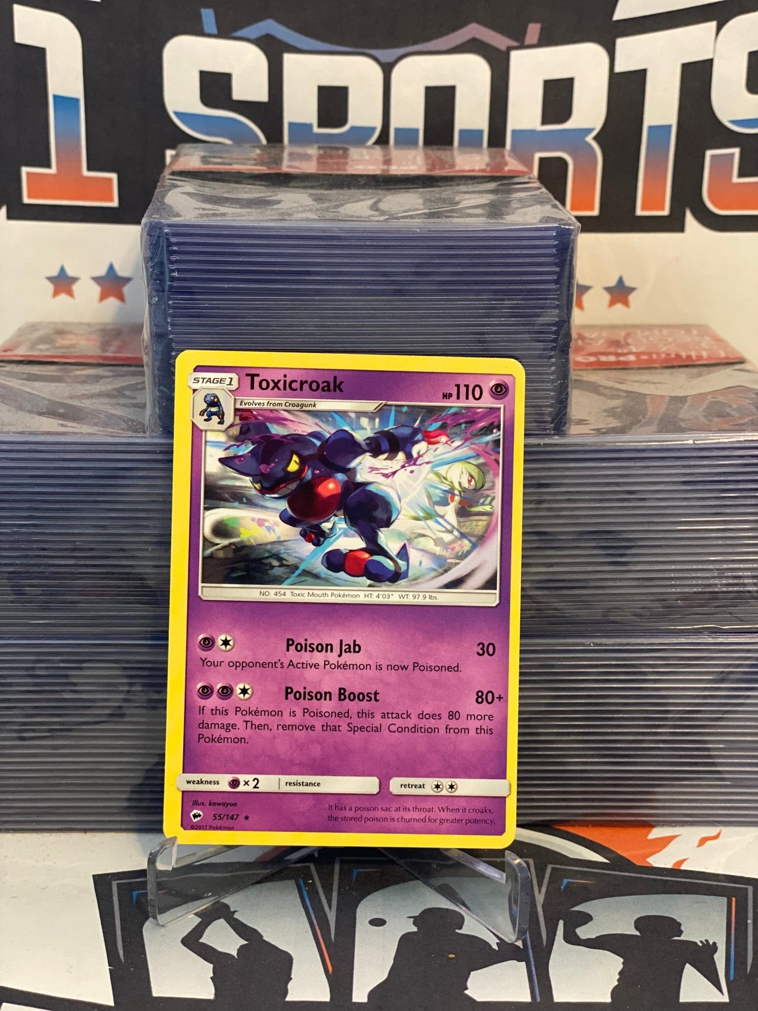 Pokemon TCG: Burning Shadows - Toxicroak (Rare) #55