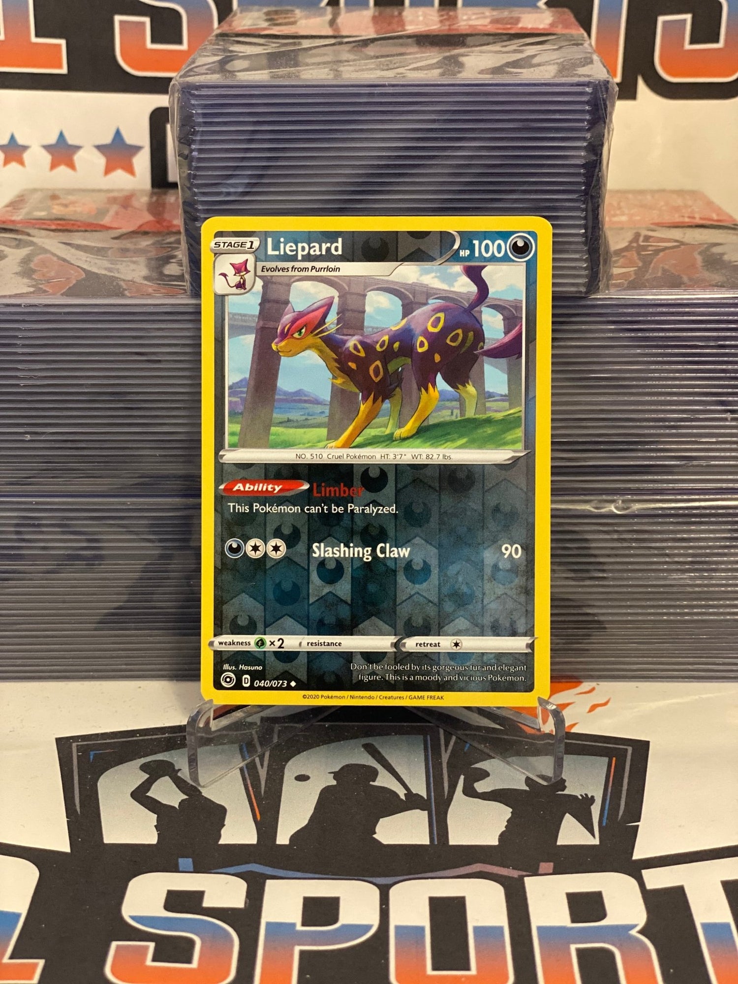 Pokemon TCG: Champion's Path - Liepard (Reverse Holo, Uncommon) #40 $1 Sports Cards Pokemon TCG: Champion's Path - Liepard (Reverse Holo, Uncommon) #40 $1 Sports Cards
