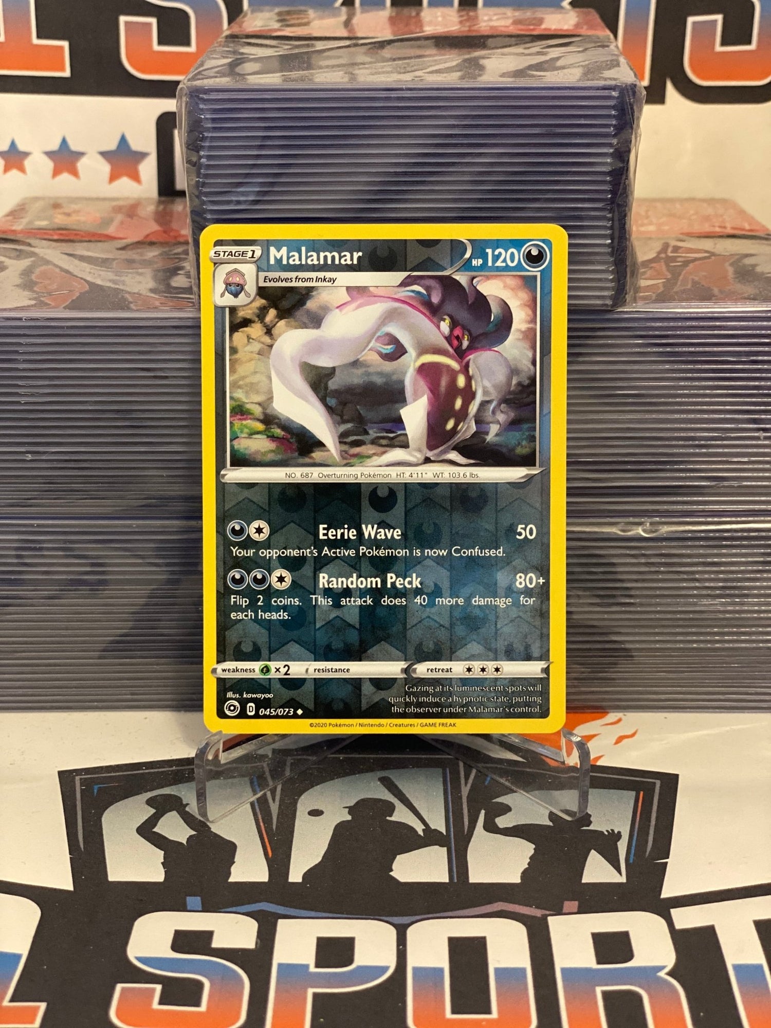 Pokemon TCG: Champion's Path - Malamar (Reverse Holo, Uncommon) #45 $1 Sports Cards Pokemon TCG: Champion's Path - Malamar (Reverse Holo, Uncommon) #45 $1 Sports Cards