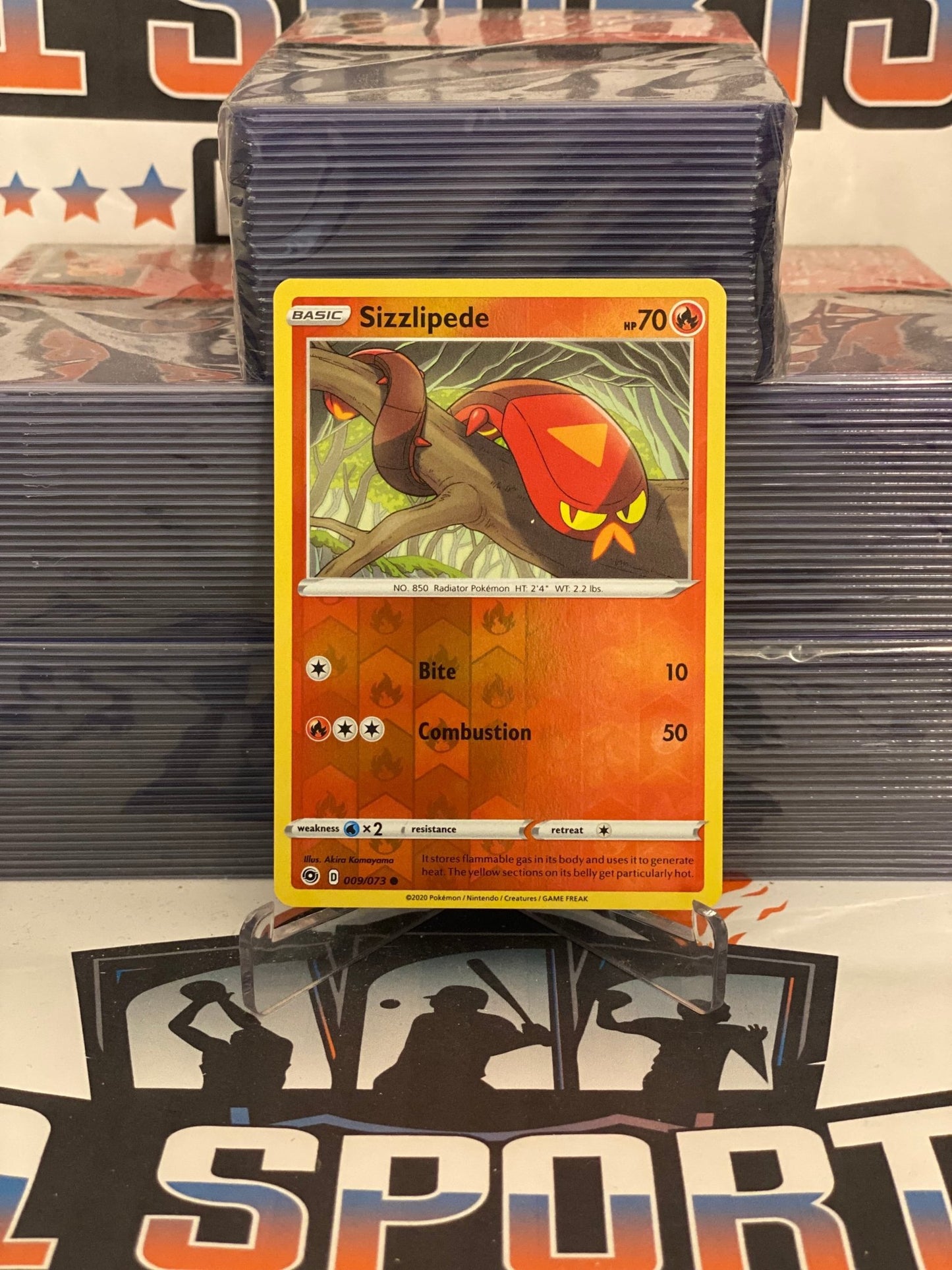 Pokemon TCG: Champion's Path - Sizzlipede (Holo, Common) #9