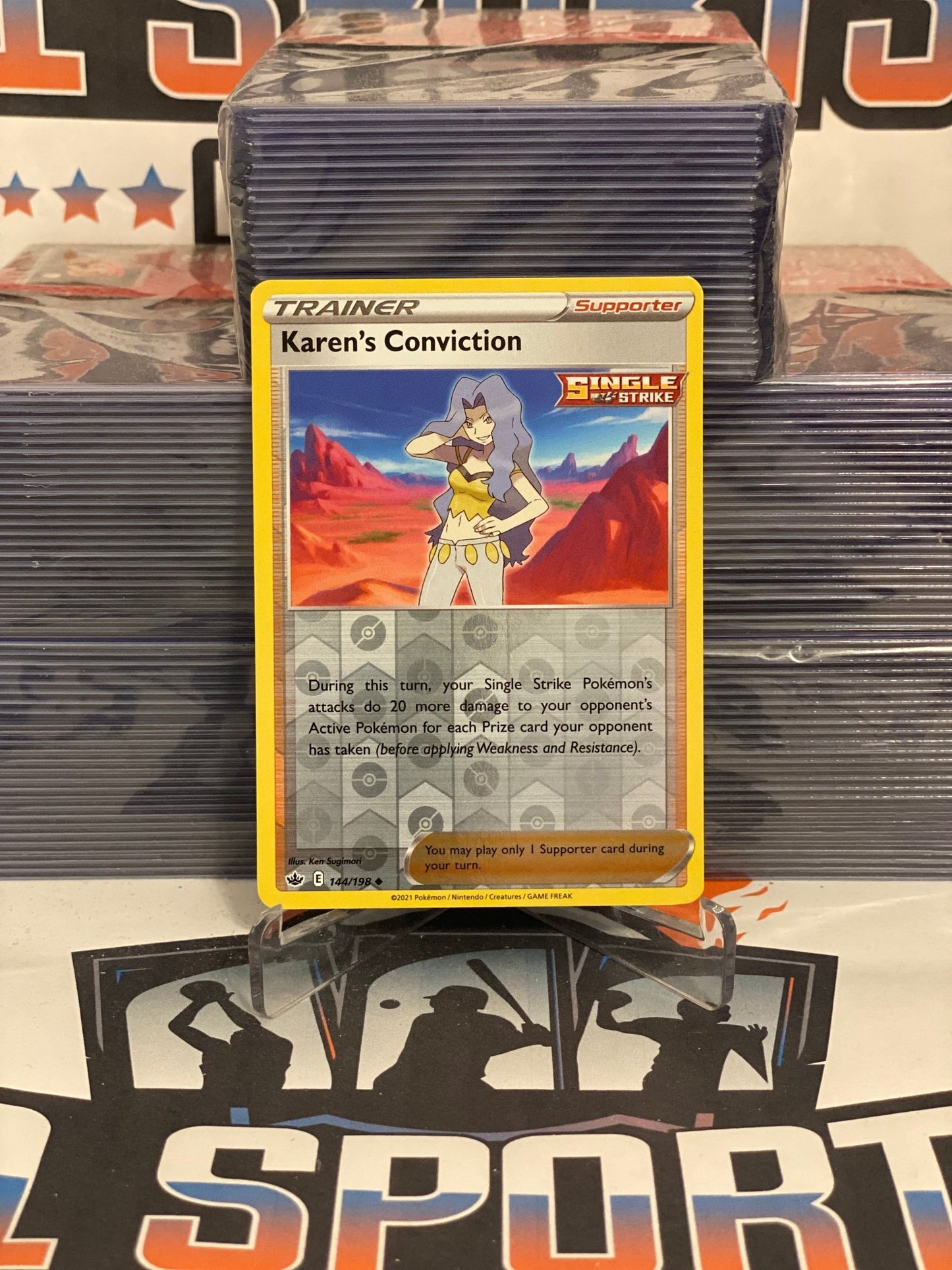 Pokemon TCG: Chilling Reign - Karen's Conviction (Holo, Uncommon) #144