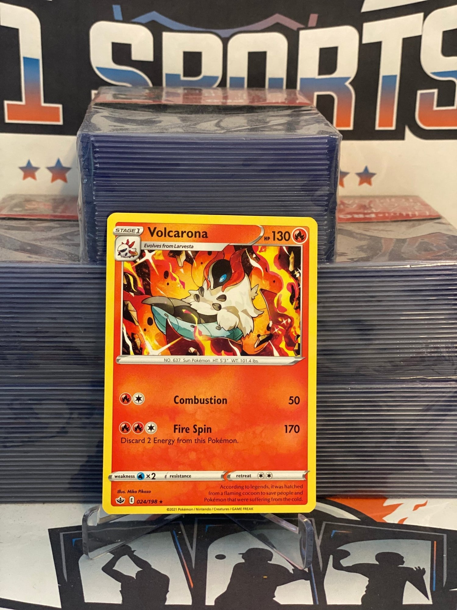 Pokemon TCG: Chilling Reign - Volcarona (Rare) #24