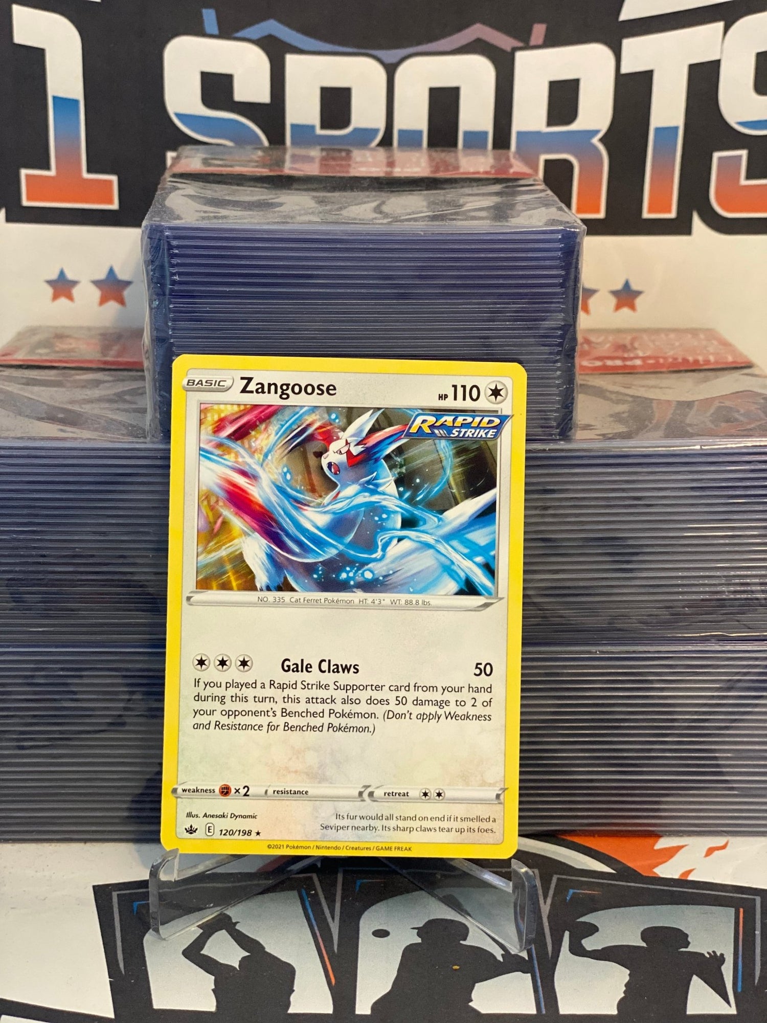 Pokemon TCG: Chilling Reign - Zangoose (Rare) #120 $1 Sports Cards Pokemon TCG: Chilling Reign - Zangoose (Rare) #120 $1 Sports Cards