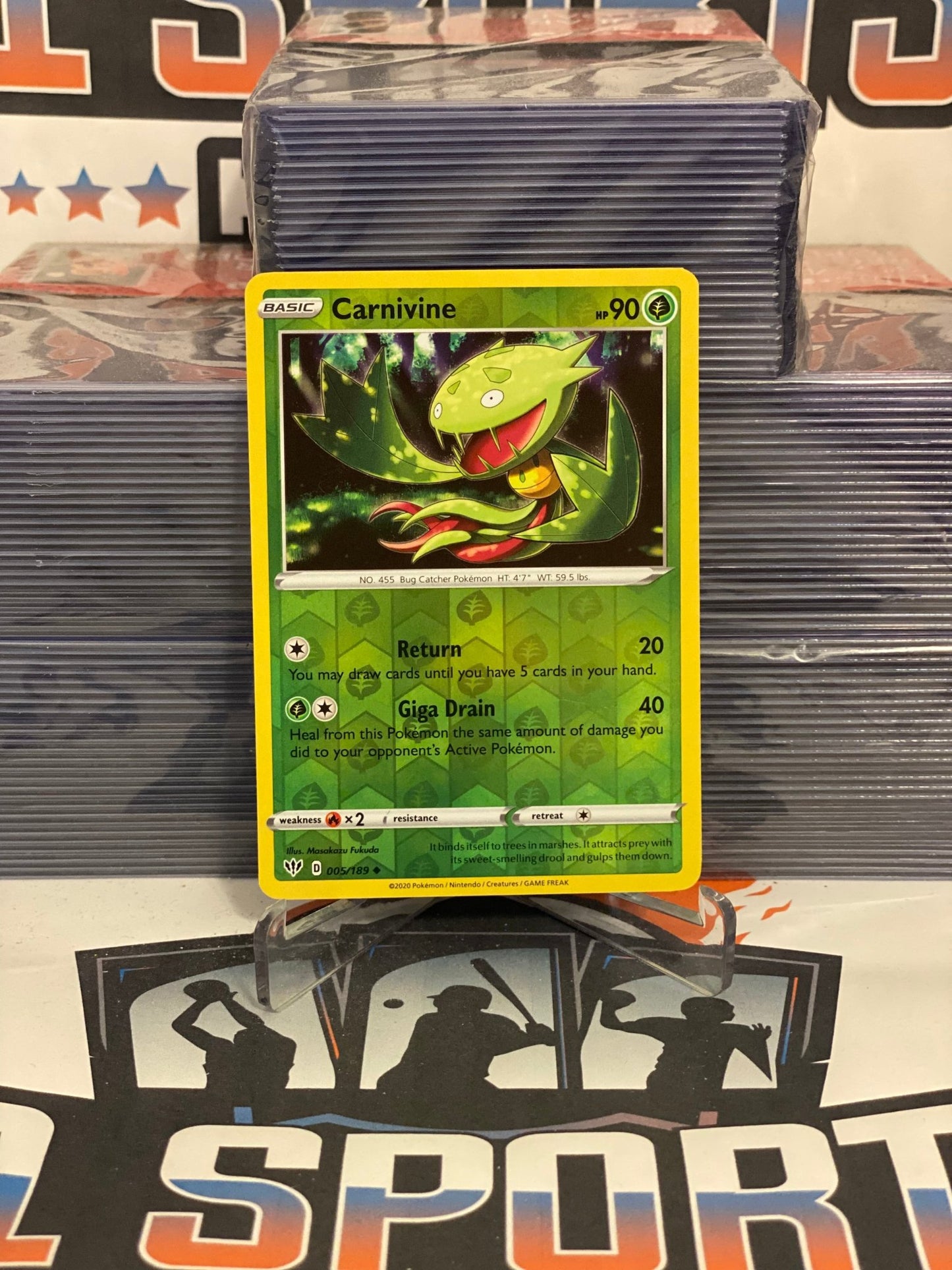 Pokemon TCG: Darkness Ablaze - Carnivine (Holo, Uncommon) #5