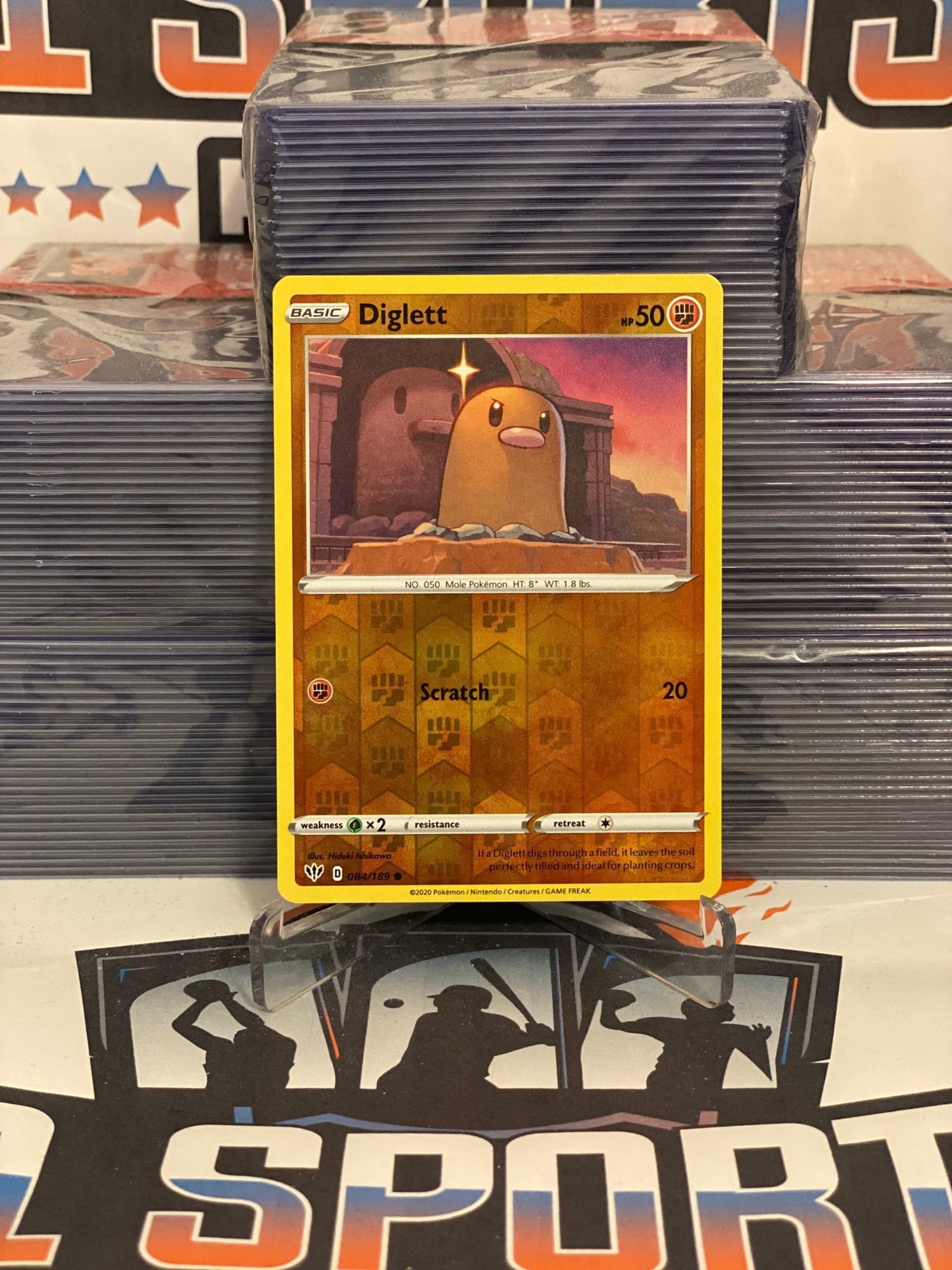 Pokemon TCG: Darkness Ablaze - Diglett (Holo, Common) #84