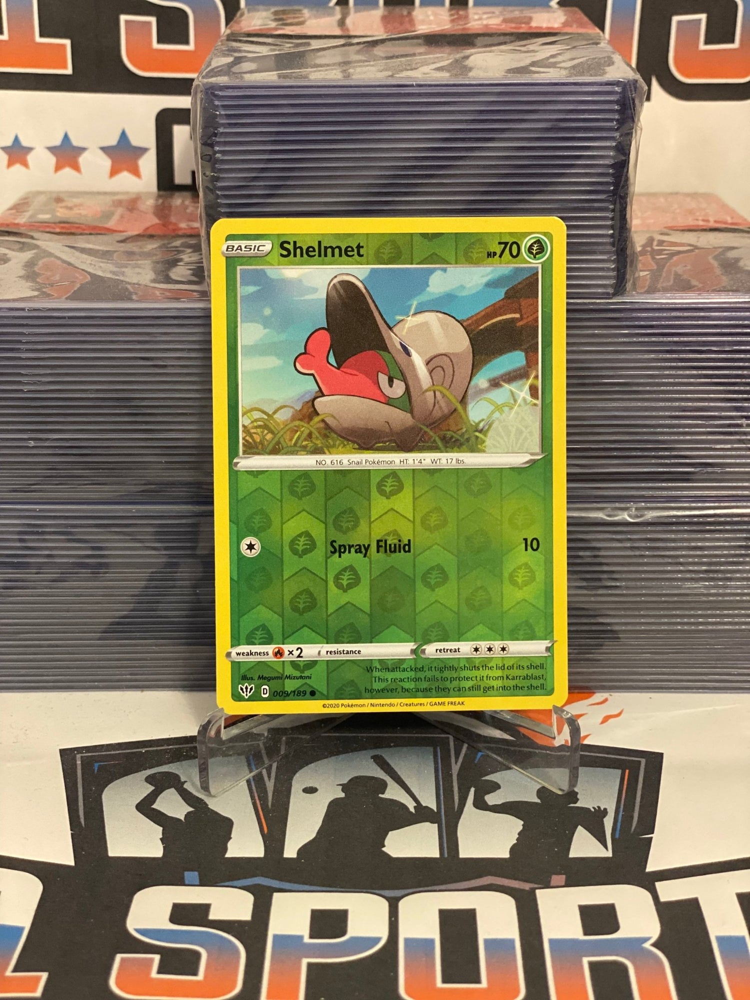Pokemon TCG: Darkness Ablaze - Shelmet (Holo, Common) #9 $1 Sports Cards Pokemon TCG: Darkness Ablaze - Shelmet (Holo, Common) #9 $1 Sports Cards