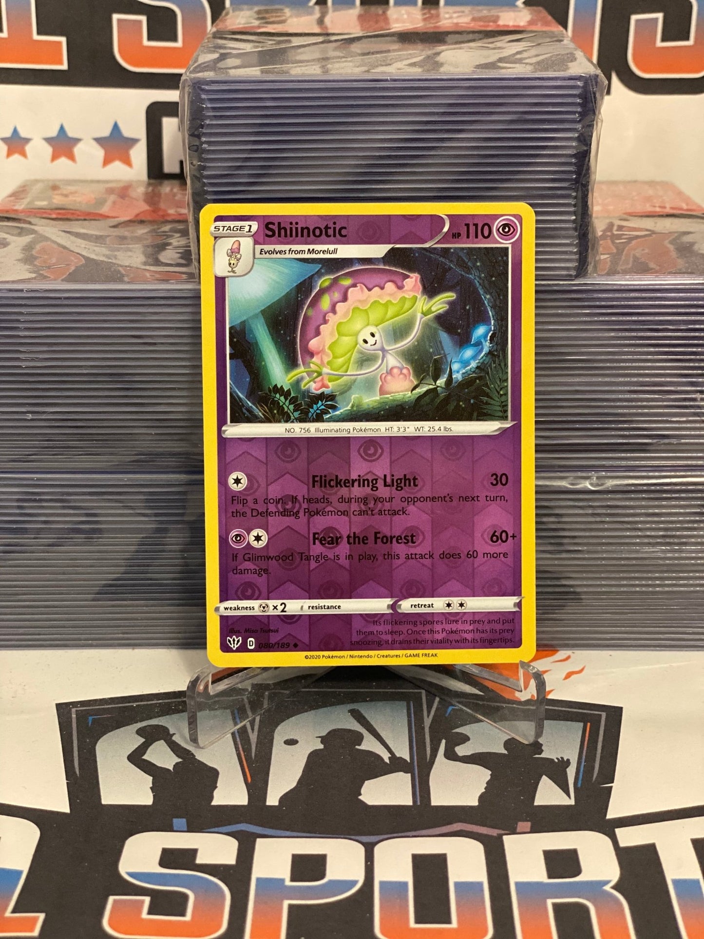 Pokemon TCG: Darkness Ablaze - Shiinotic (Holo, Uncommon) #80