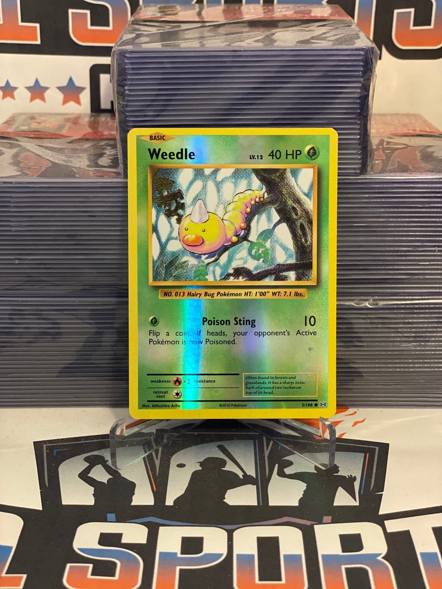 Pokemon TCG: Evolutions - Weedle (Holo, Common) #51