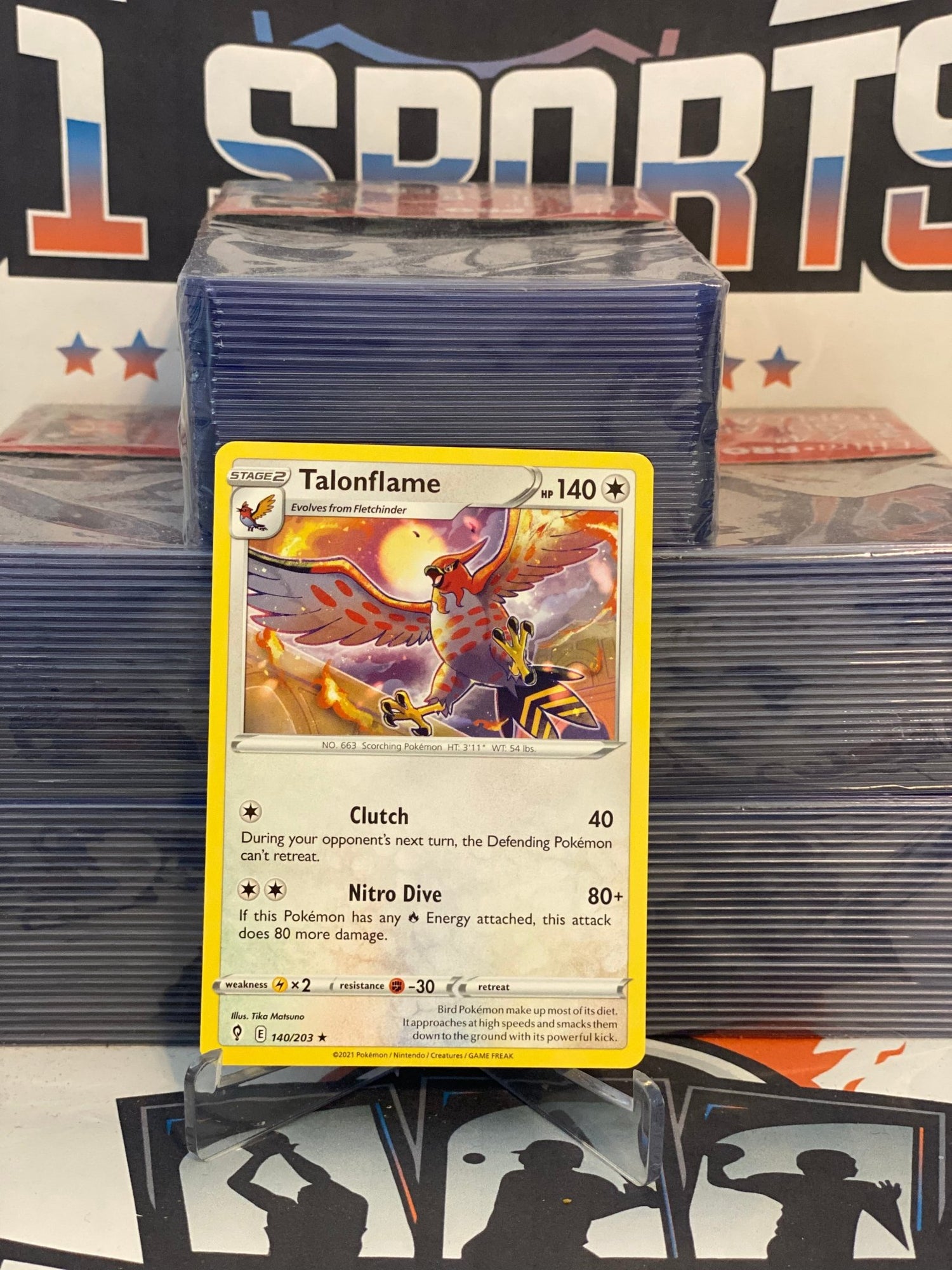 Pokemon TCG: Evolving Skies - Talonflame (Rare) #140