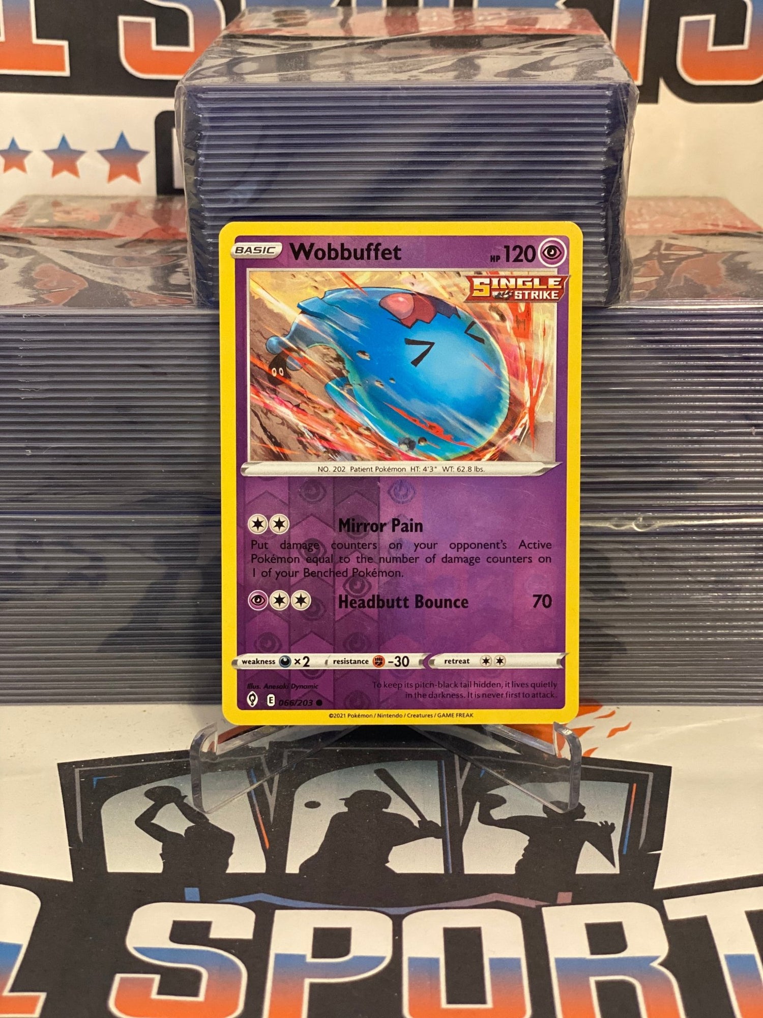 Pokemon TCG: Evolving Skies - Wobbuffet (Holo, Common) #66