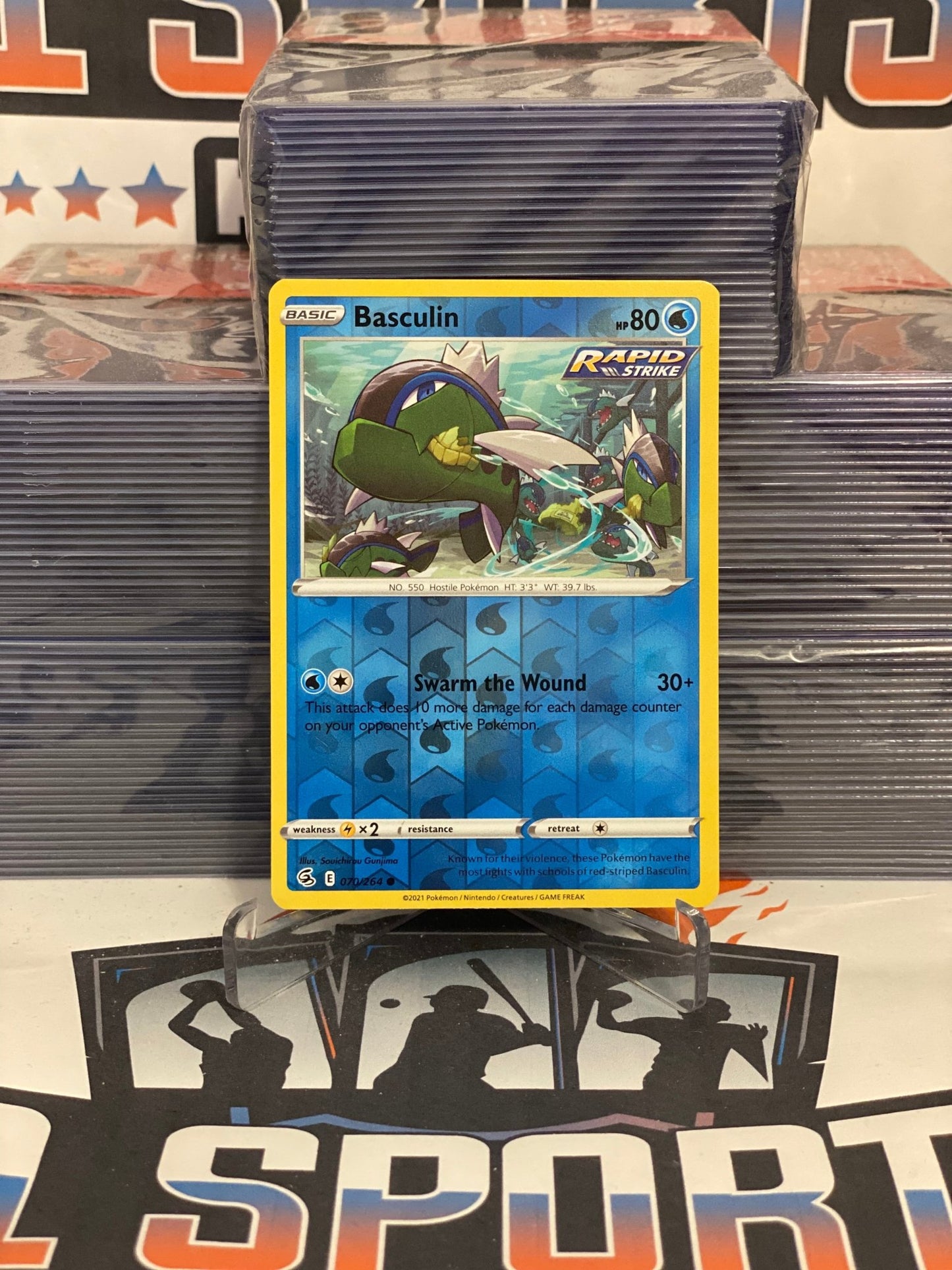 Pokemon TCG: Fusion Strike - Basculin (Holo, Common) #70