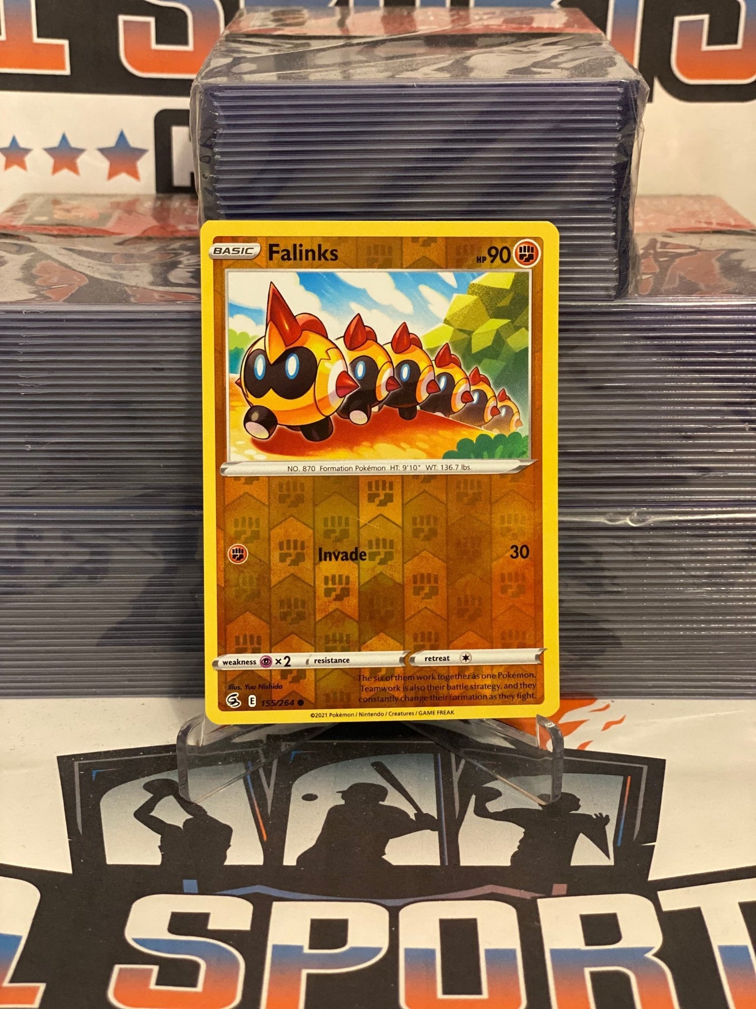 Pokemon TCG: Fusion Strike - Falinks (Holo, Common) #155 Pokemon TCG: Fusion Strike - Falinks (Holo, Common) #155