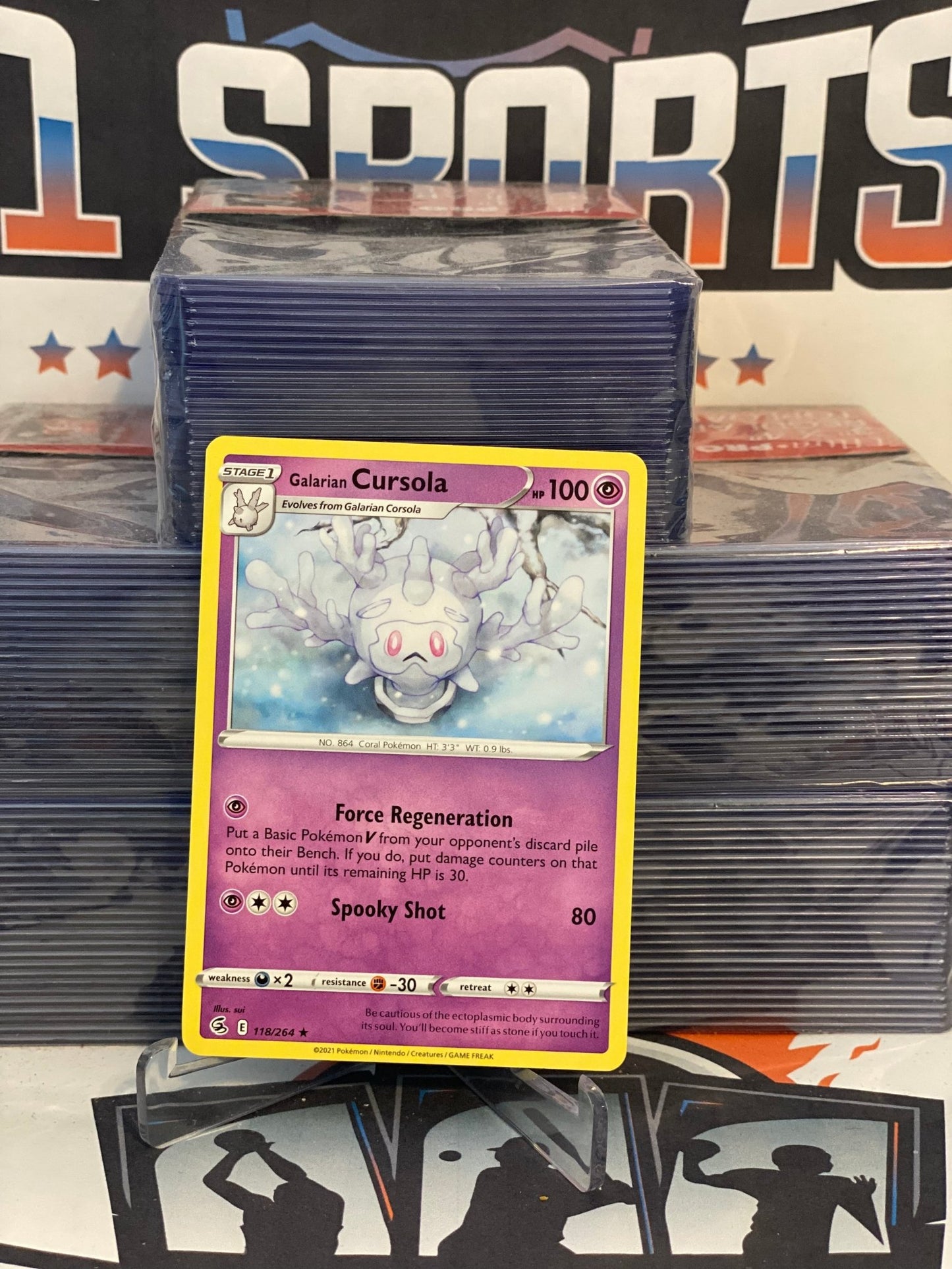 Pokemon TCG: Fusion Strike - Galarian Cursola (Rare) #118