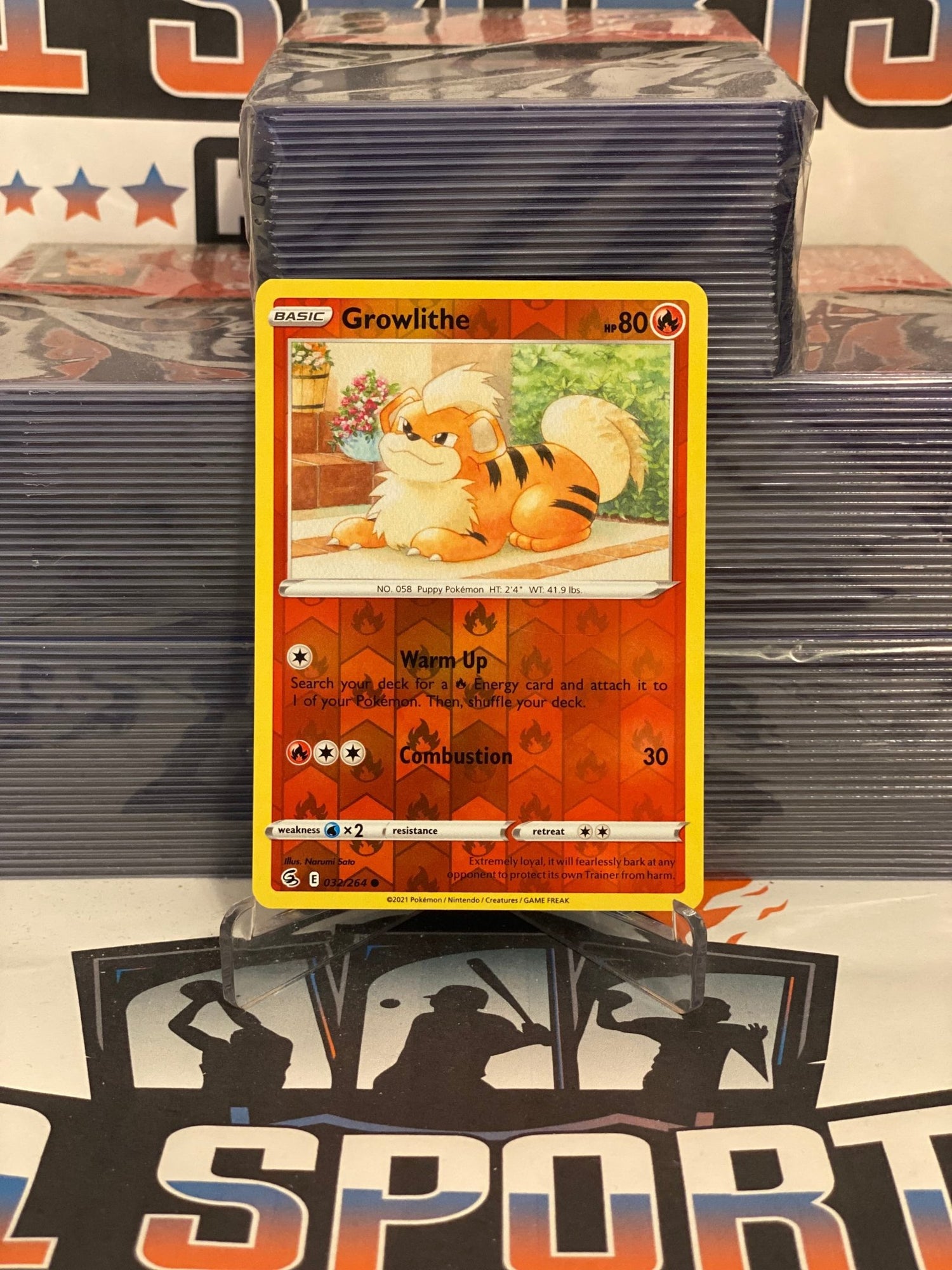 Pokemon TCG: Fusion Strike - Growlithe (Holo, Common) #32