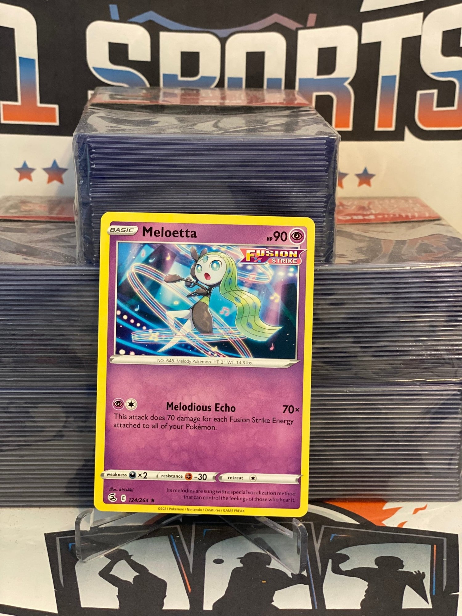 Pokemon TCG Card Fusion Strike Meloetta 124/264 Rare