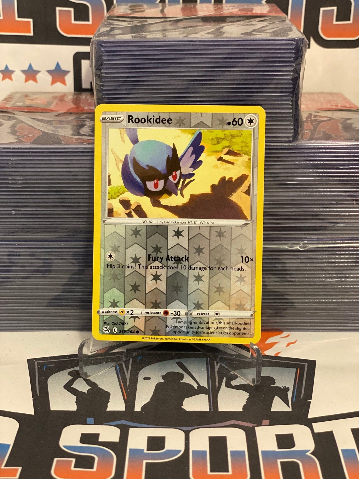 Pokemon TCG: Fusion Strike - RookIdee (Holo, Common) #219 $1 Sports Cards Pokemon TCG: Fusion Strike - RookIdee (Holo, Common) #219 $1 Sports Cards