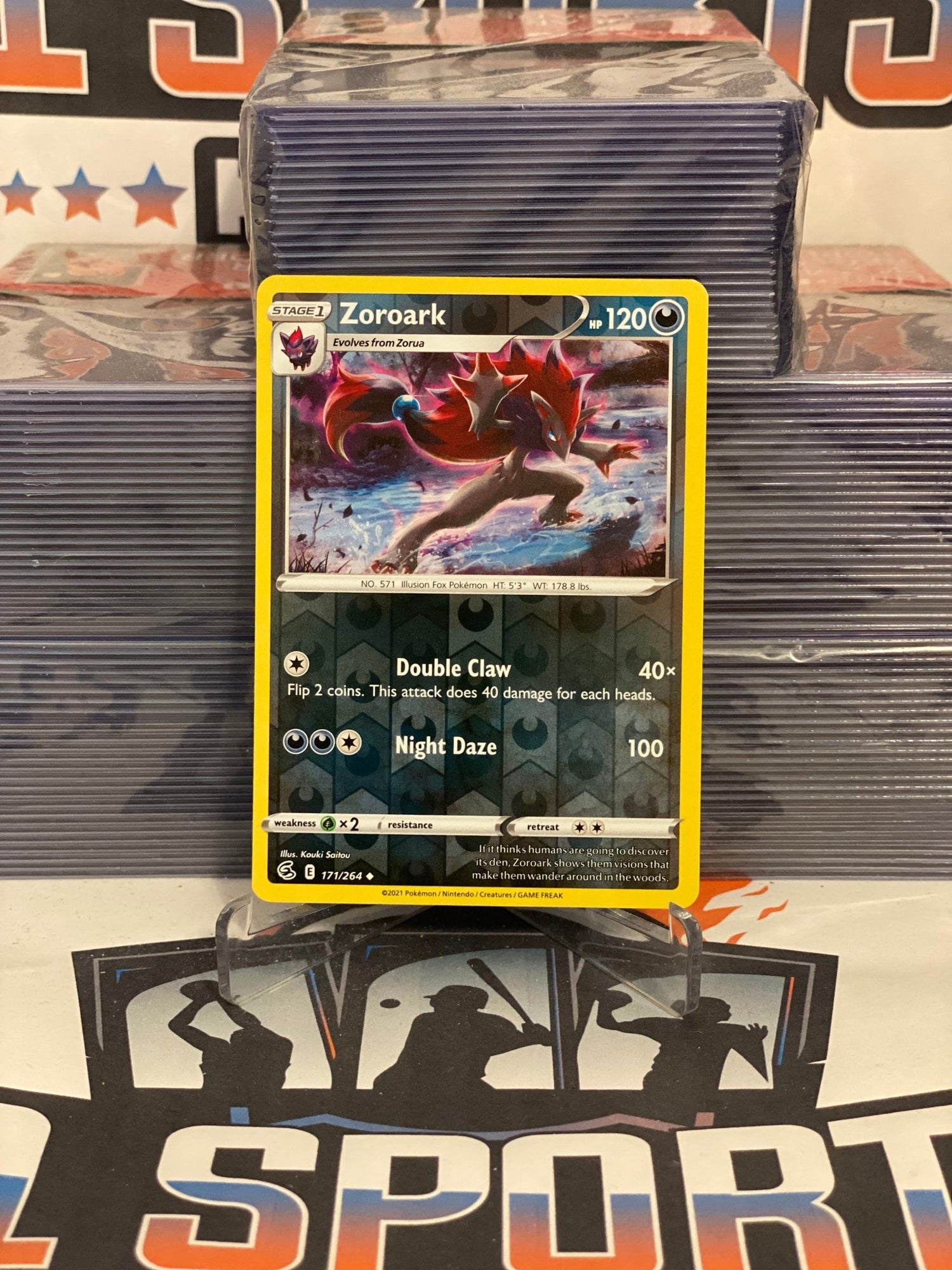 Pokemon TCG: Fusion Strike - Zoroark (Reverse Holo, Uncommon) #171 $1 Sports Cards Pokemon TCG: Fusion Strike - Zoroark (Reverse Holo, Uncommon) #171 $1 Sports Cards