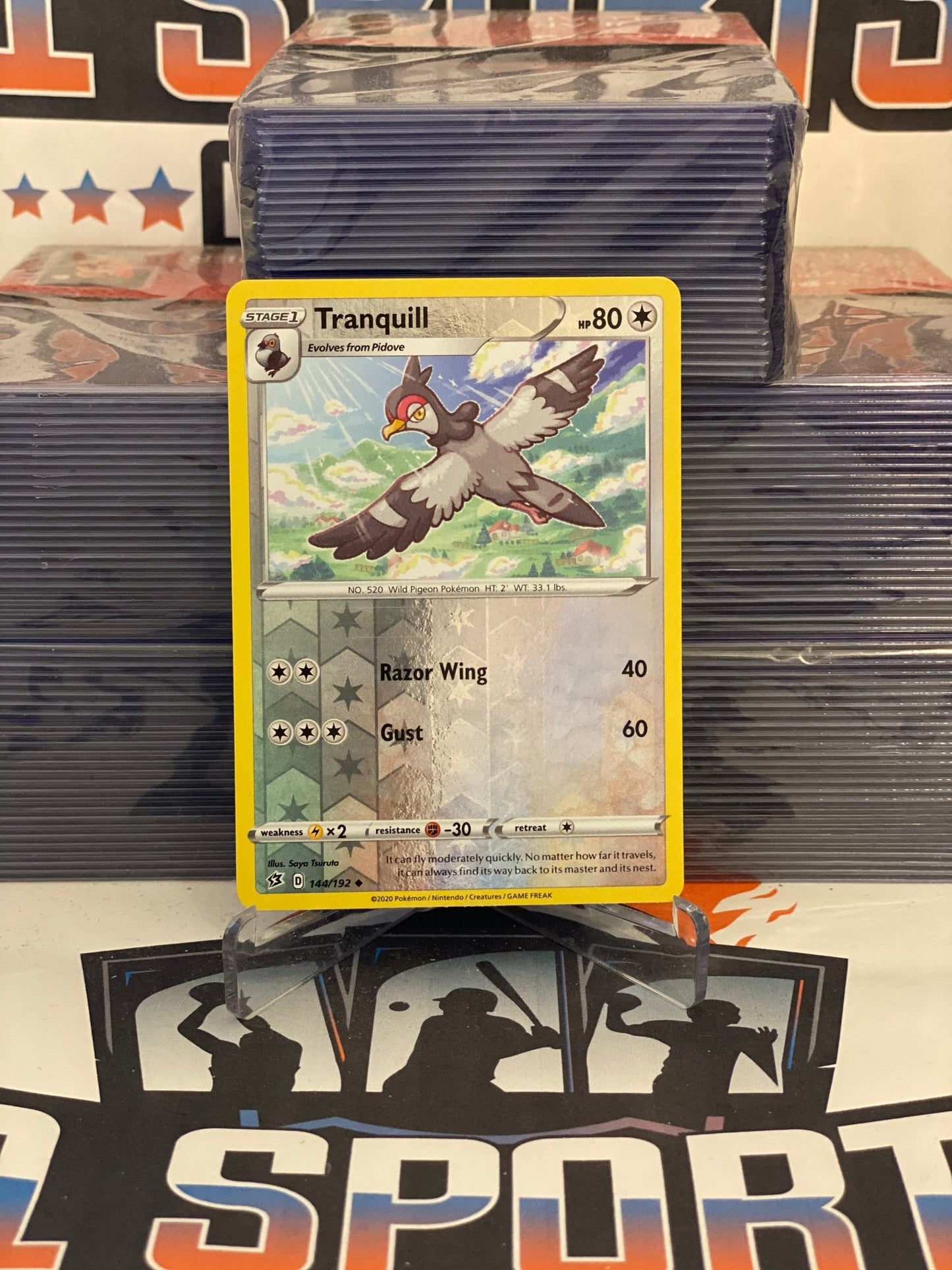 Pokemon TCG: Rebel Clash - Tranquill (Holo, Common) #144