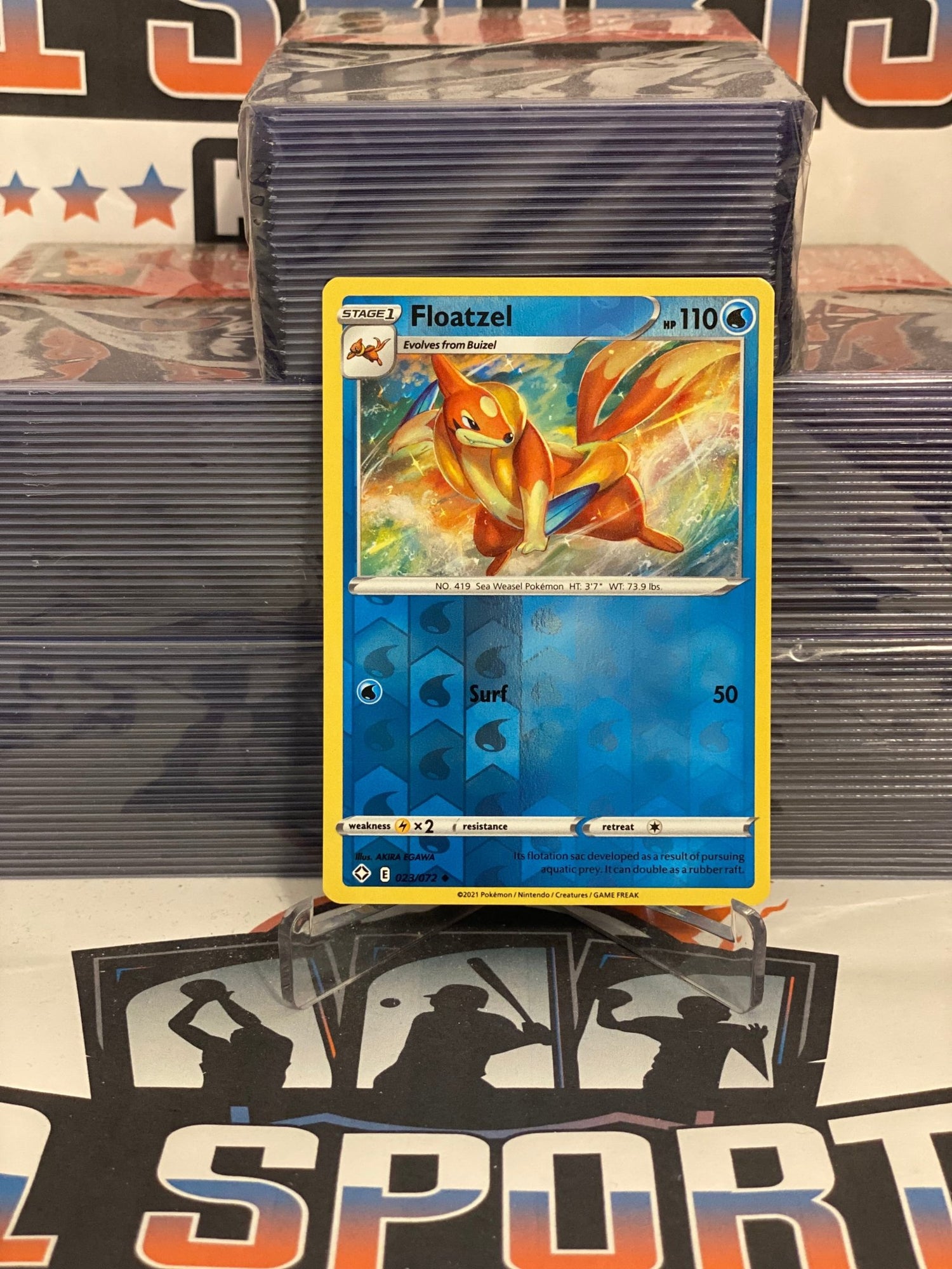 Pokemon TCG: Shining Fates - Floatzel (Holo, Uncommon) #23