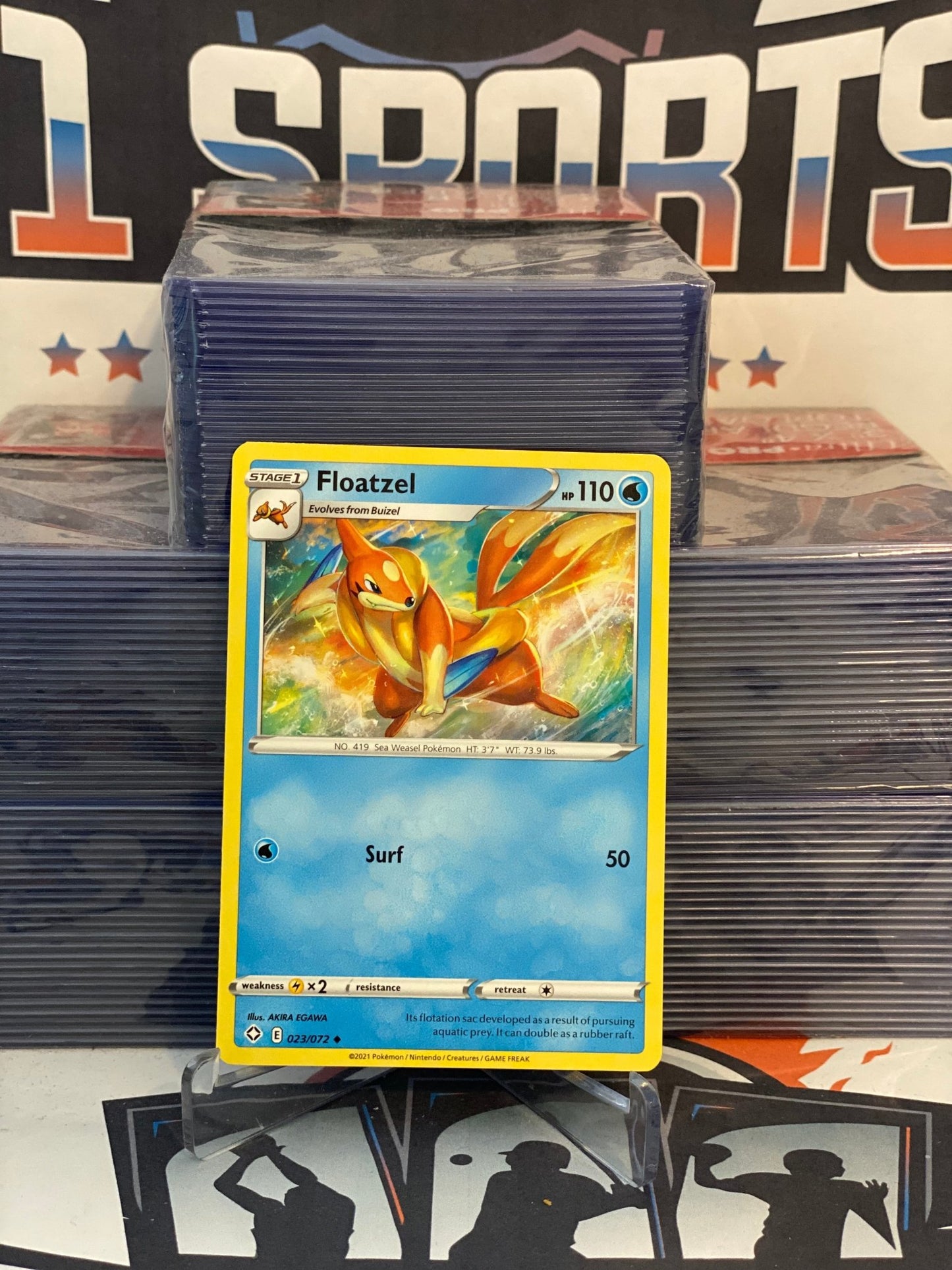 Pokemon TCG: Shining Fates - Floatzel (Rare) #23