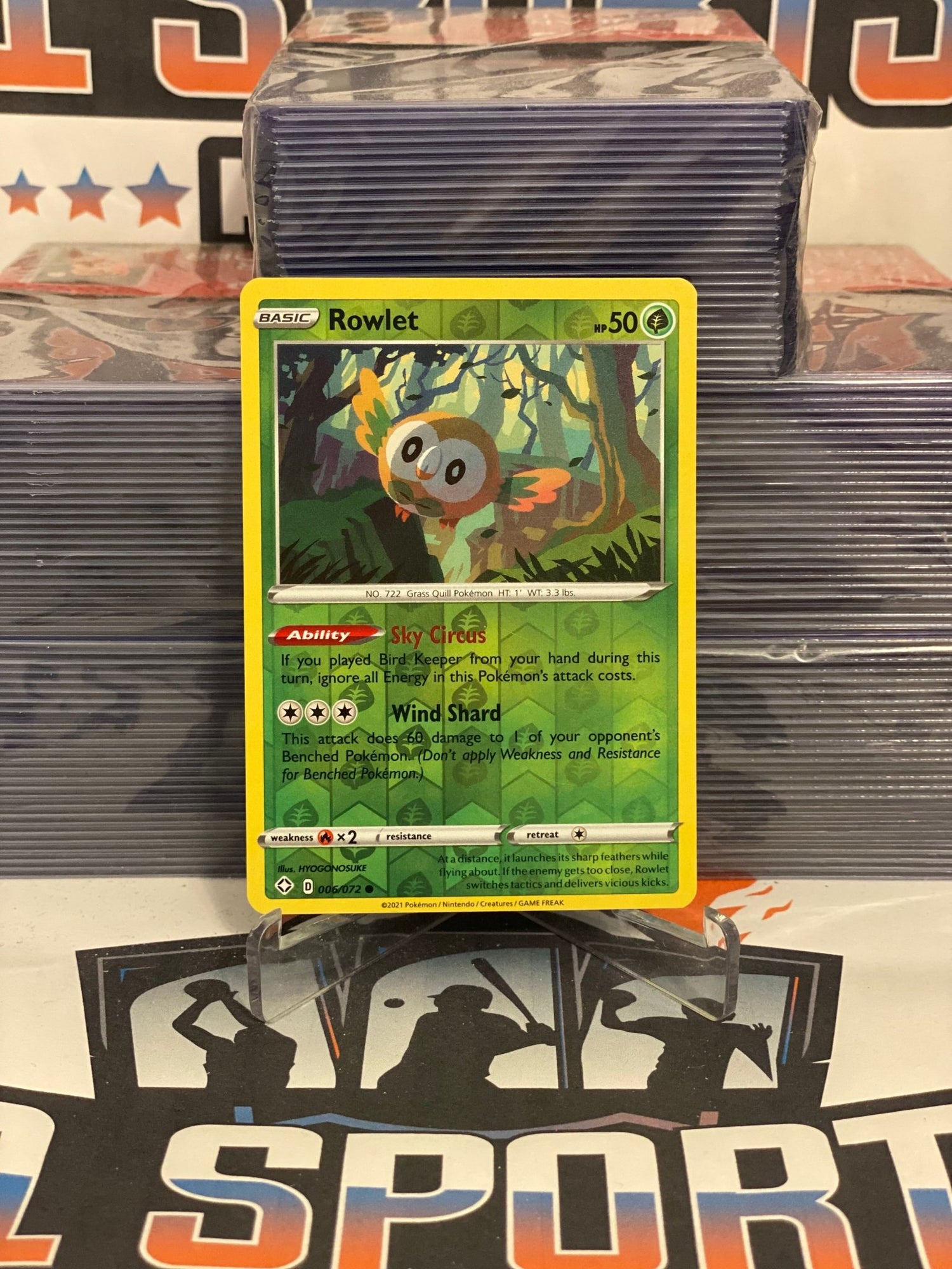 Pokemon TCG: Shining Fates - Rowlet (Holo, Common) #6