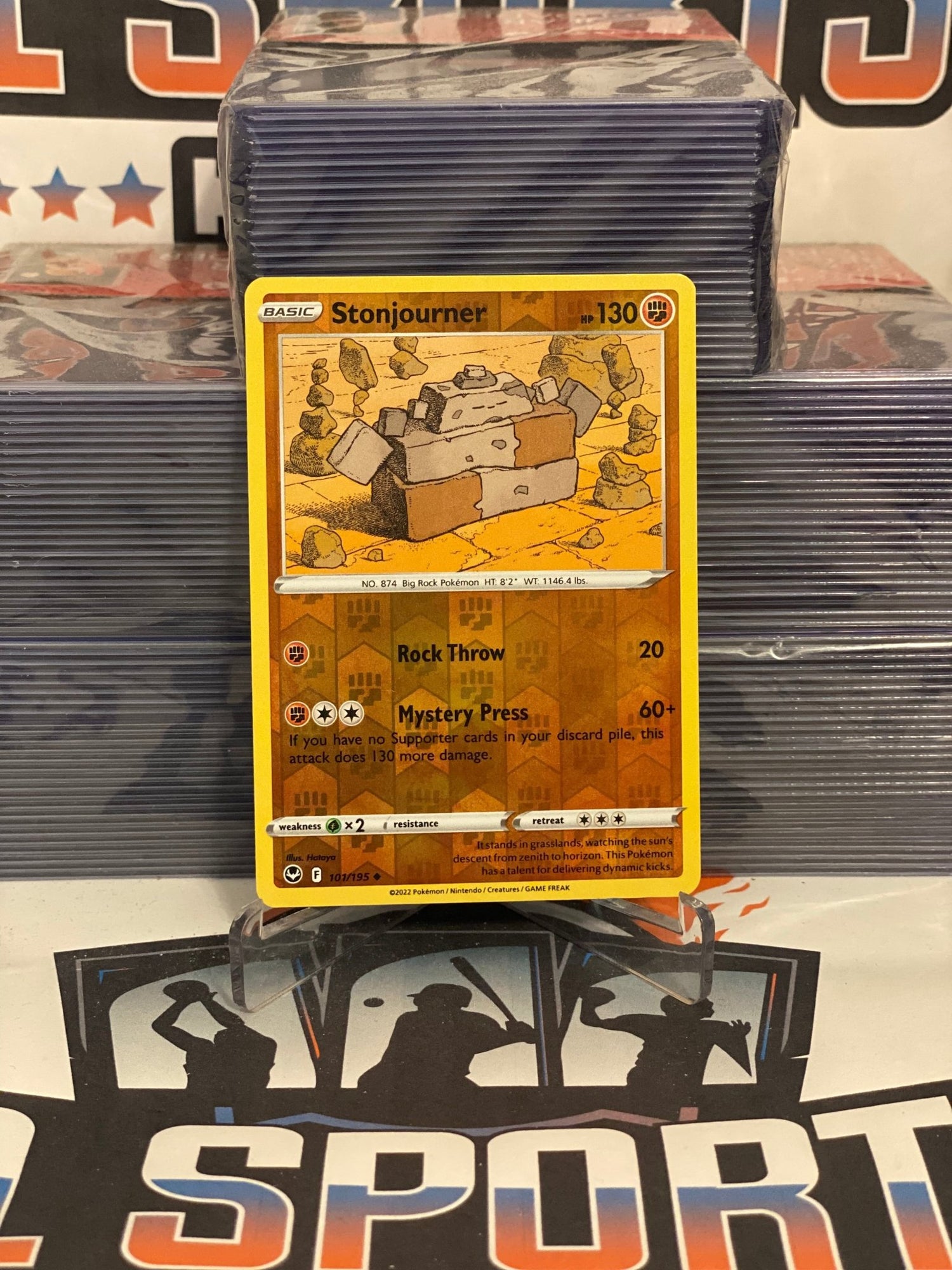 Pokemon TCG: Silver Tempest - Stonjourner (Holo, Uncommon) #101 $1 Sports Cards Pokemon TCG: Silver Tempest - Stonjourner (Holo, Uncommon) #101 $1 Sports Cards