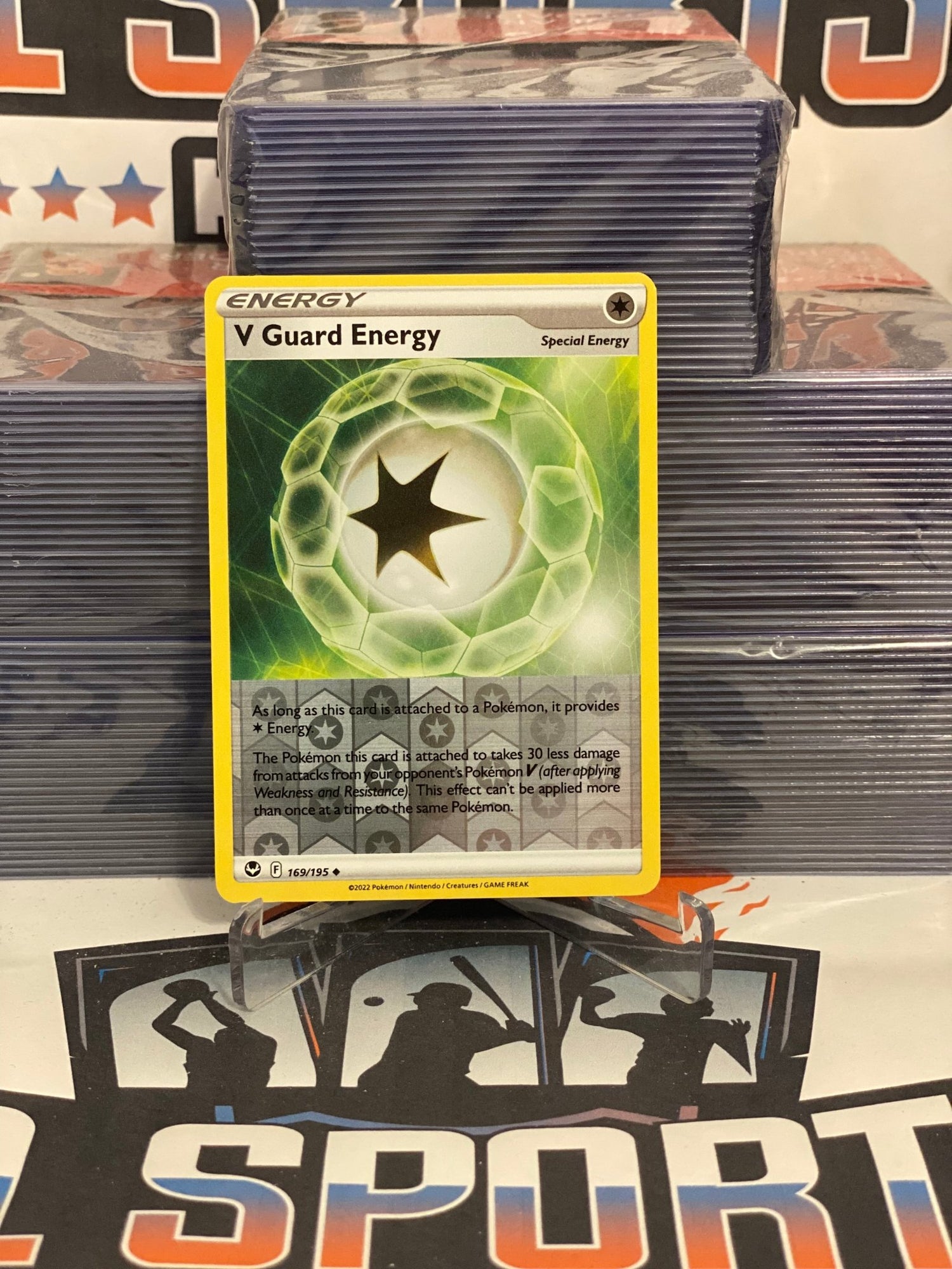 Pokemon TCG: Silver Tempest - V Guard Energy (Holo, Uncommon) #169