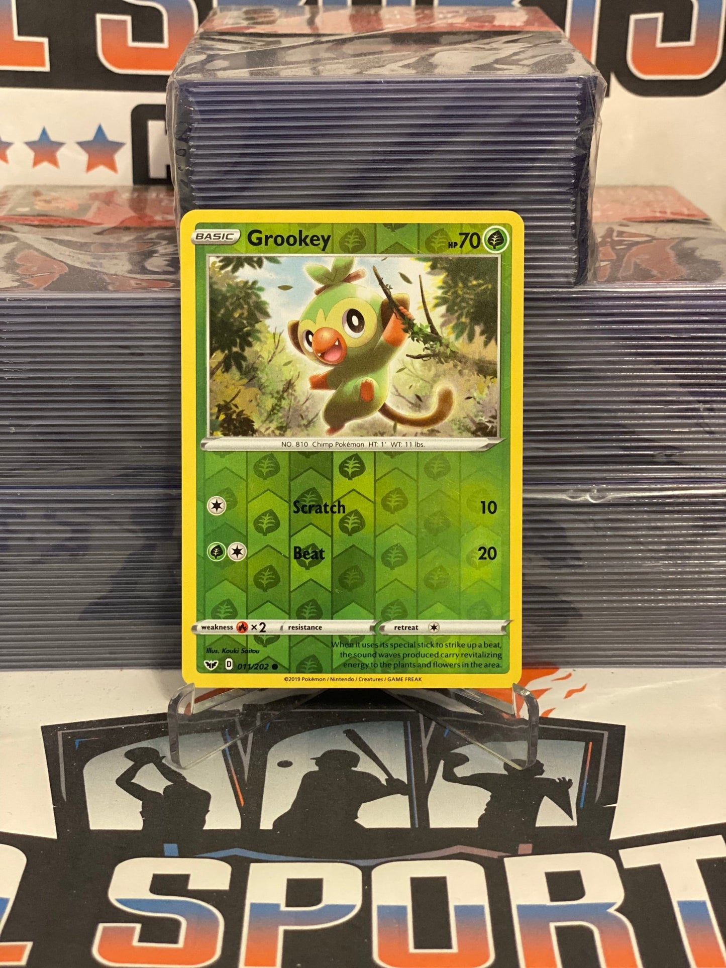 Pokemon TCG: Sword & Shield - Grookey (Holo, Common) #11